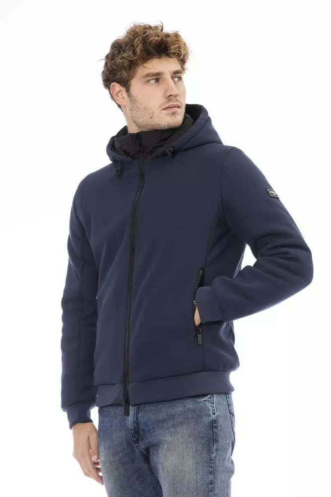 Blue Polyester Men Jacket - ventzia