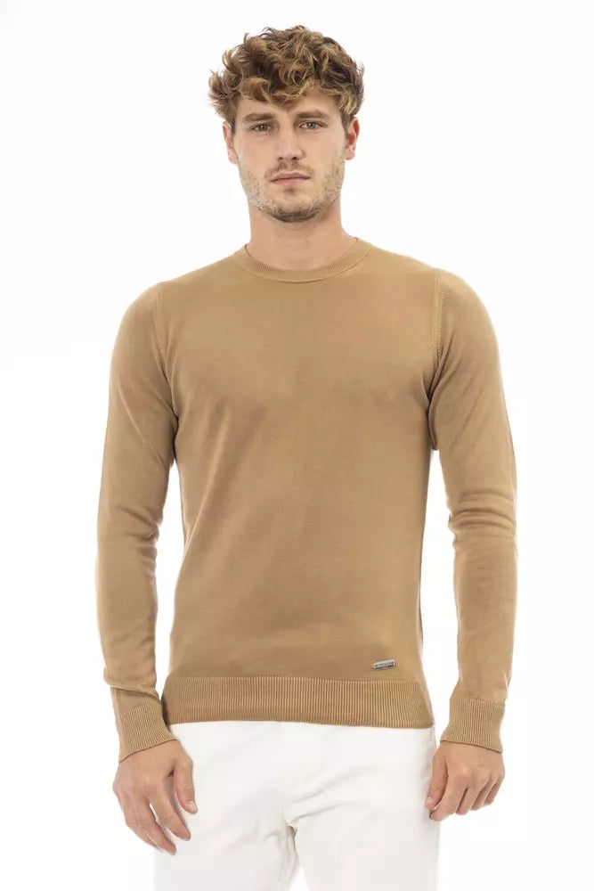 Beige Modal Men Sweater - ventzia