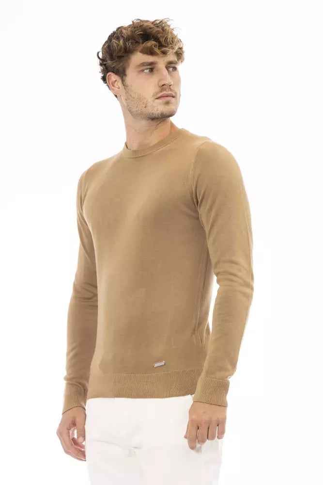 Beige Modal Men Sweater - ventzia