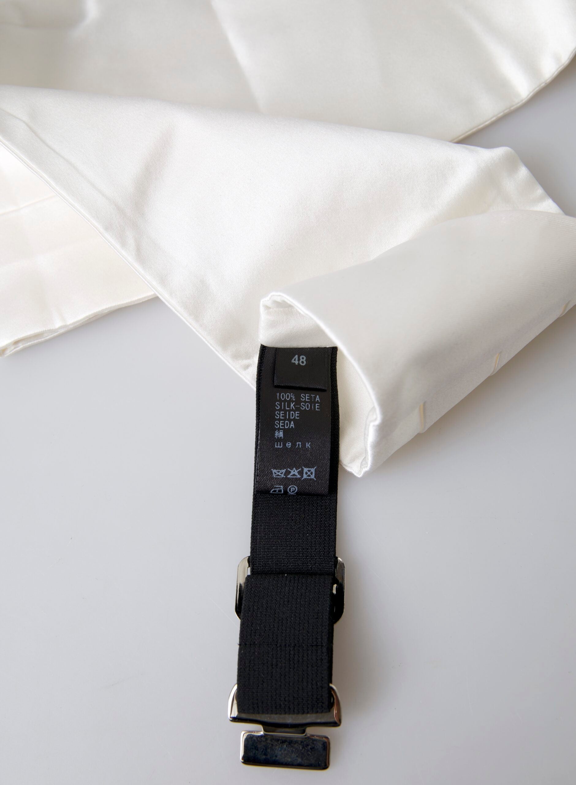 White Men Wide Waist Silk Belt Cummerbund - ventzia