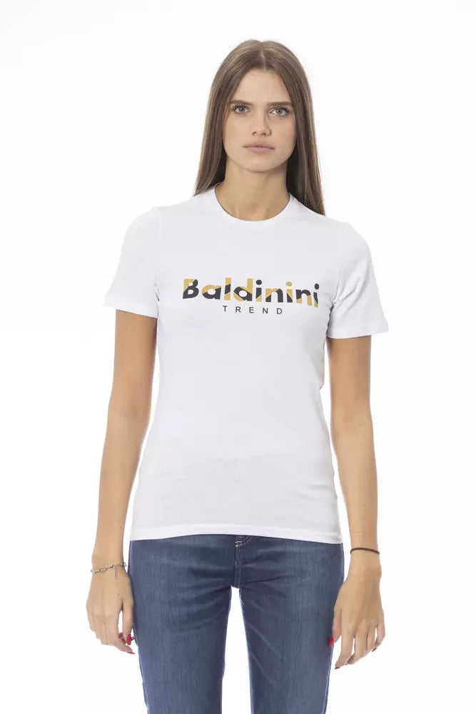 White Cotton Women T-Shirt - ventzia