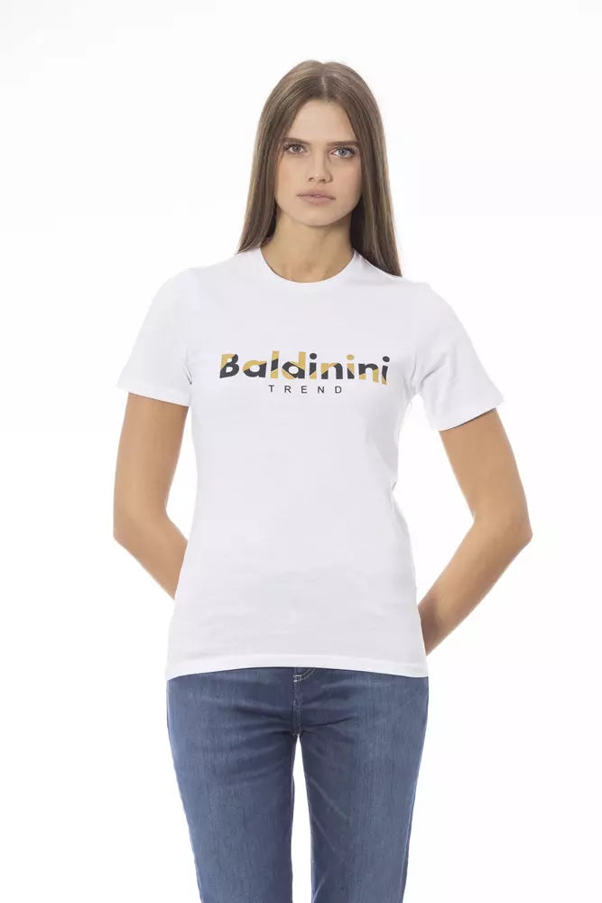 White Cotton Women T-Shirt - ventzia
