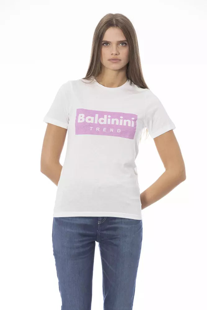 White Cotton Women T-Shirt - ventzia