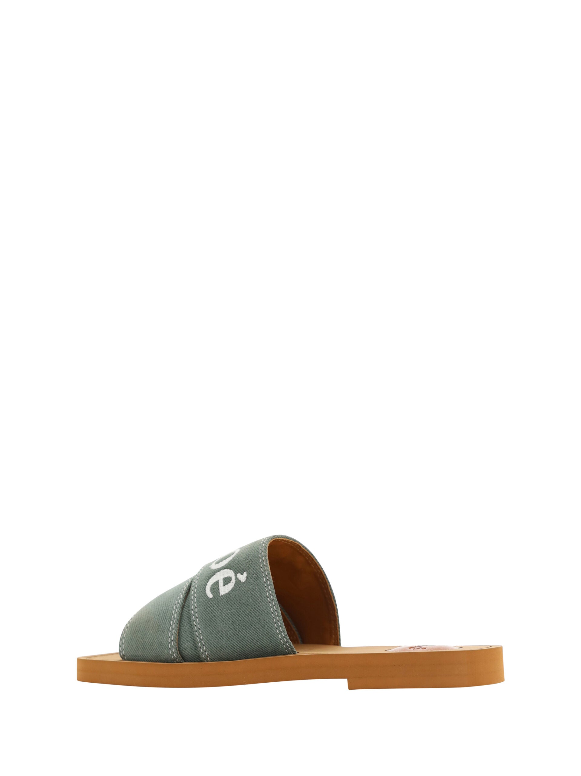 Elegant Forest Green Cotton Slides - ventzia