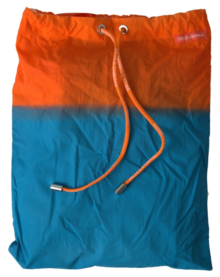 Orange Blue Gradient Beachwear Swimwear Shorts - ventzia