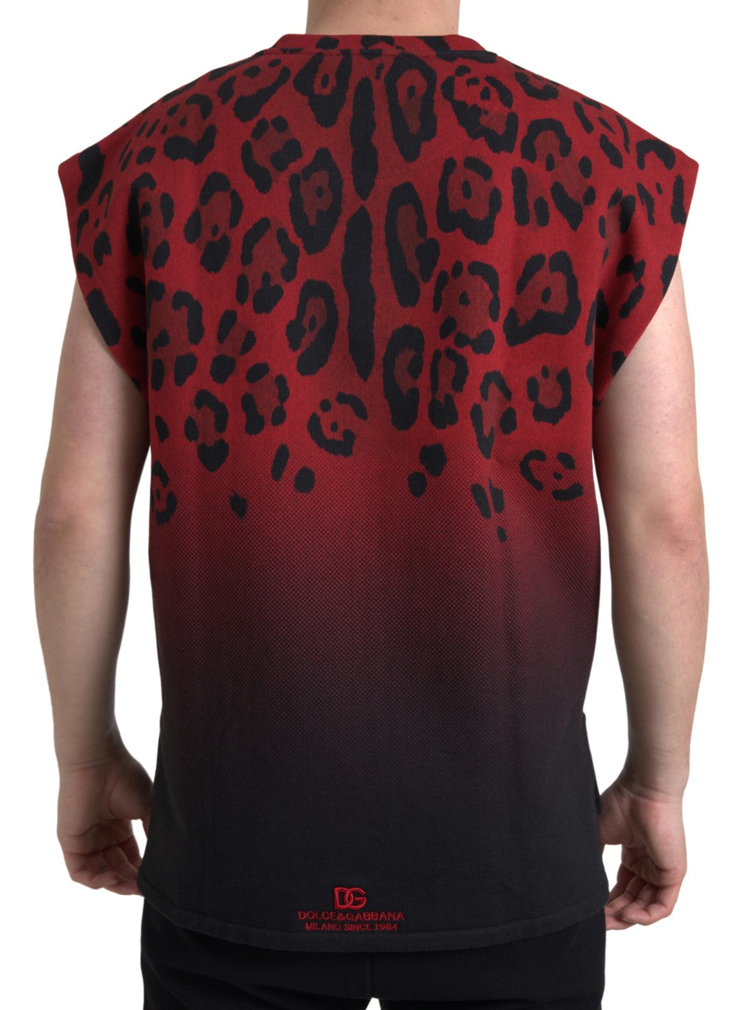 Red Leopard Cotton Sleeveless Tank T-shirt - ventzia