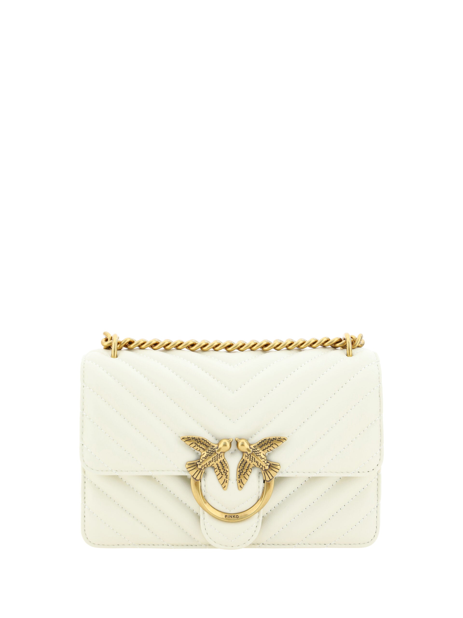 Elegant White Mini Love Shoulder Bag - ventzia