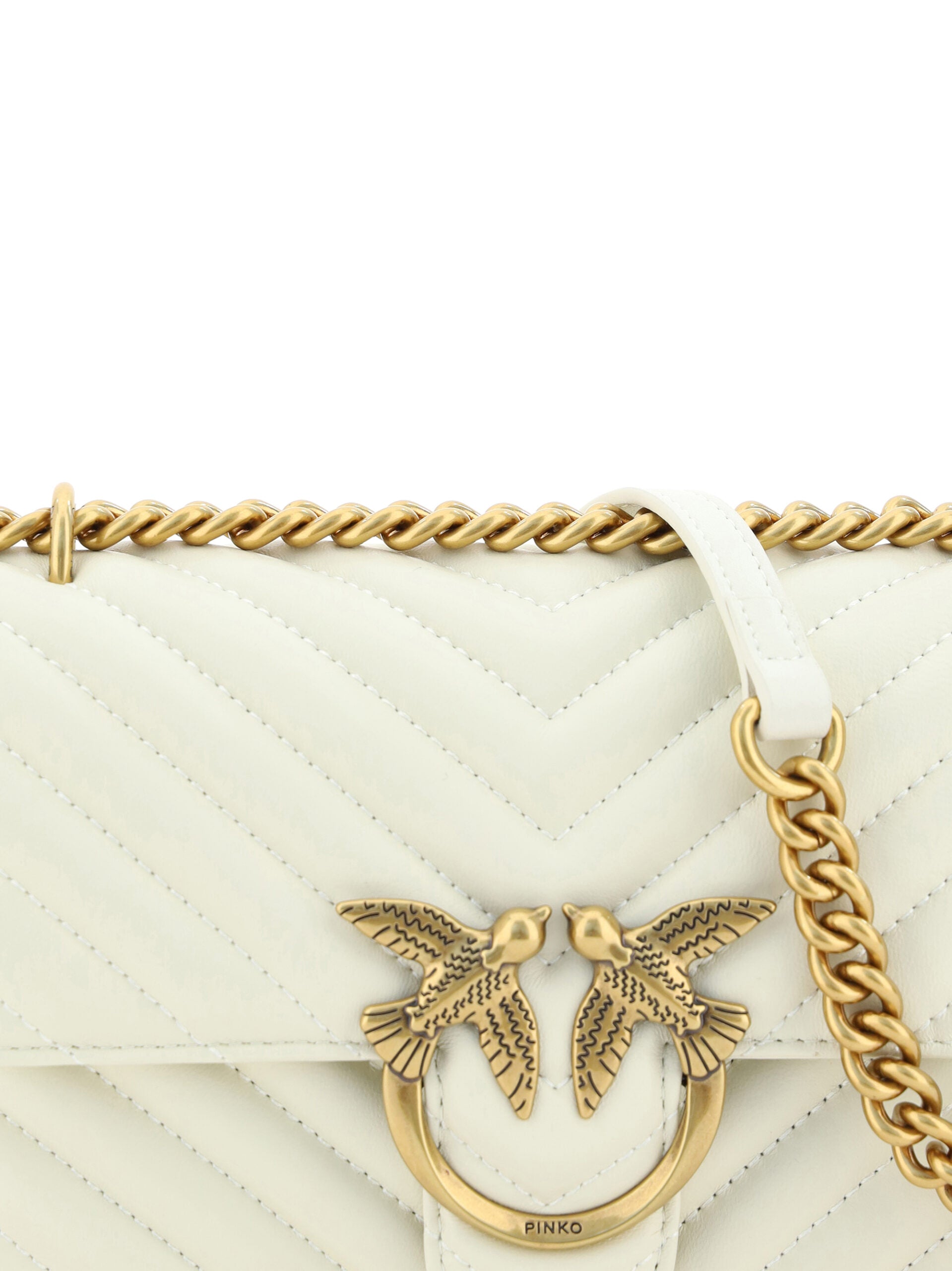 Elegant White Mini Love Shoulder Bag - ventzia