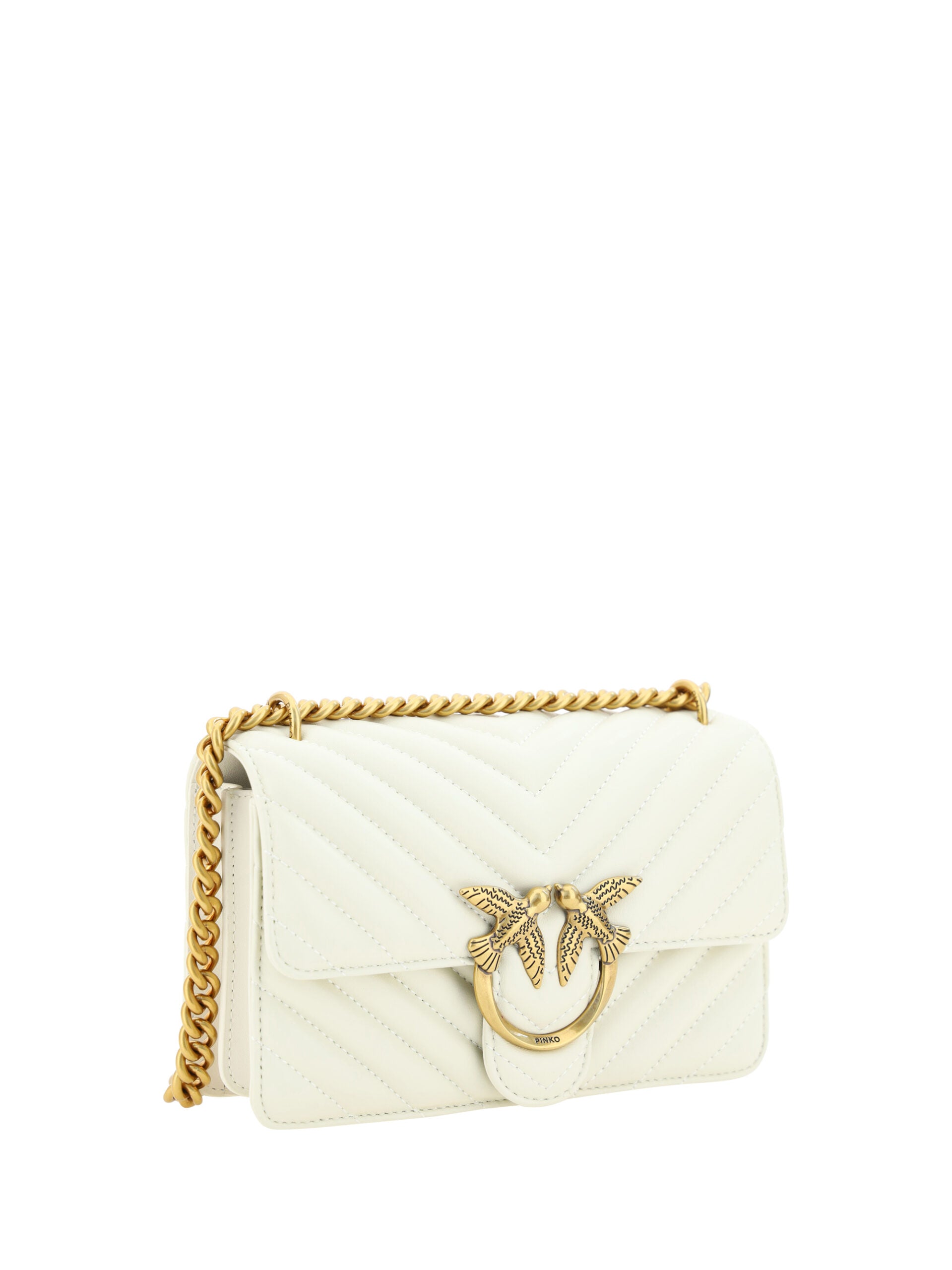 Elegant White Mini Love Shoulder Bag - ventzia
