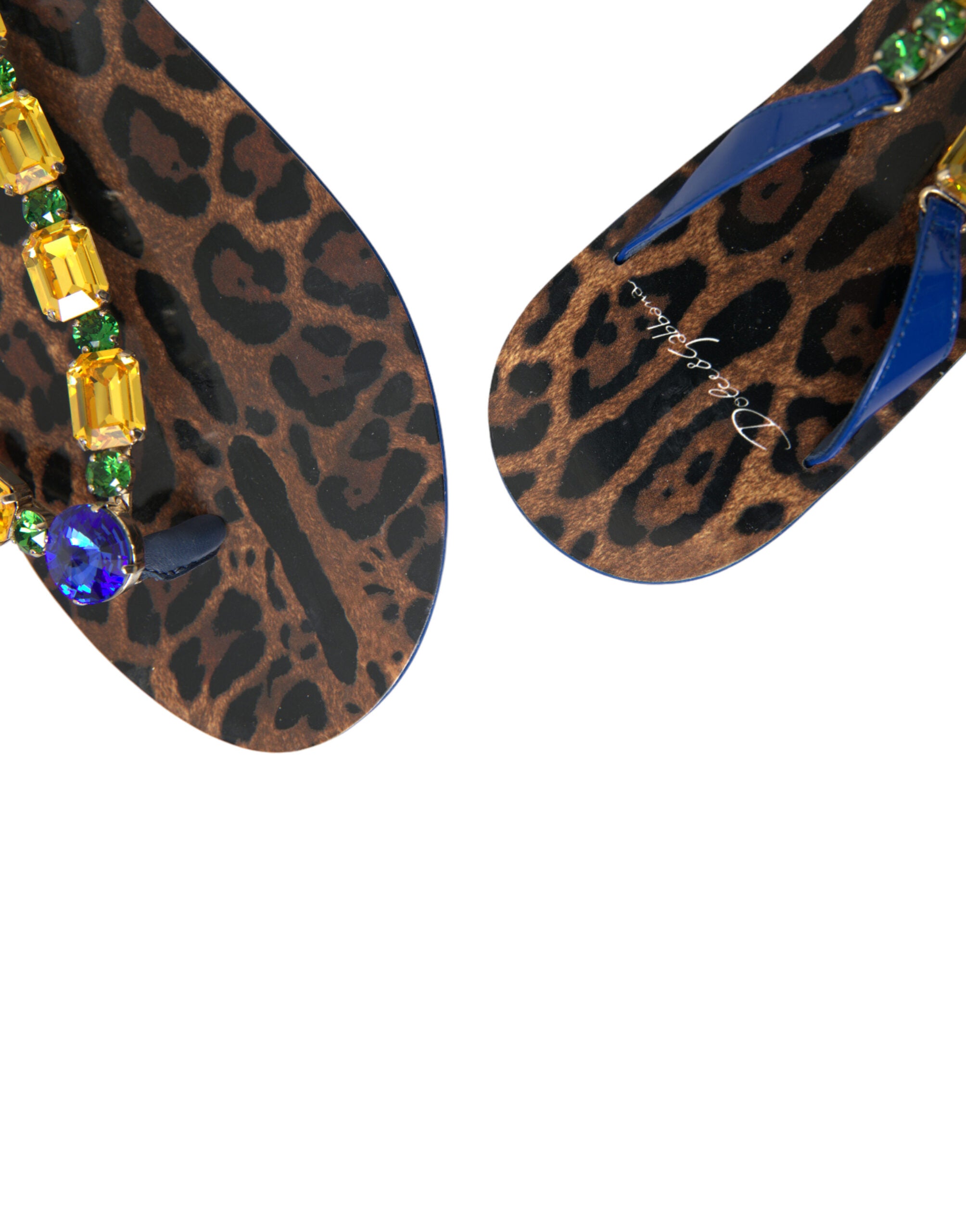 Blue Crystals Flats Sandals Beachwear Shoes - ventzia