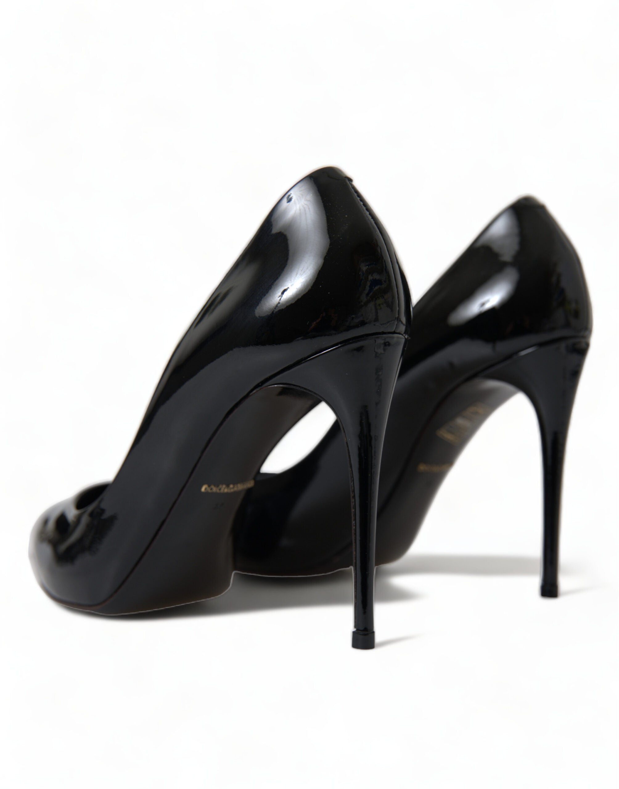 Black Patent Leather Pumps Heels Shoes - ventzia