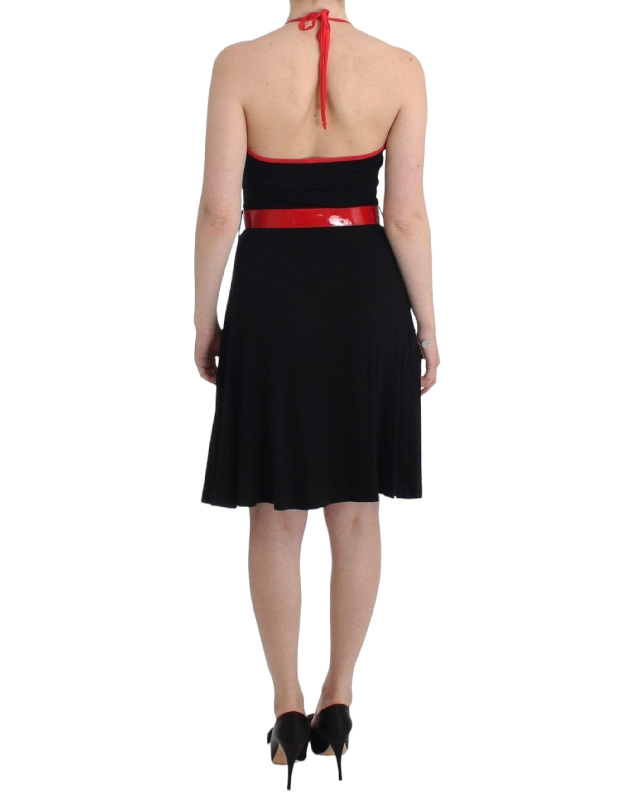Black belted palladio dress - ventzia