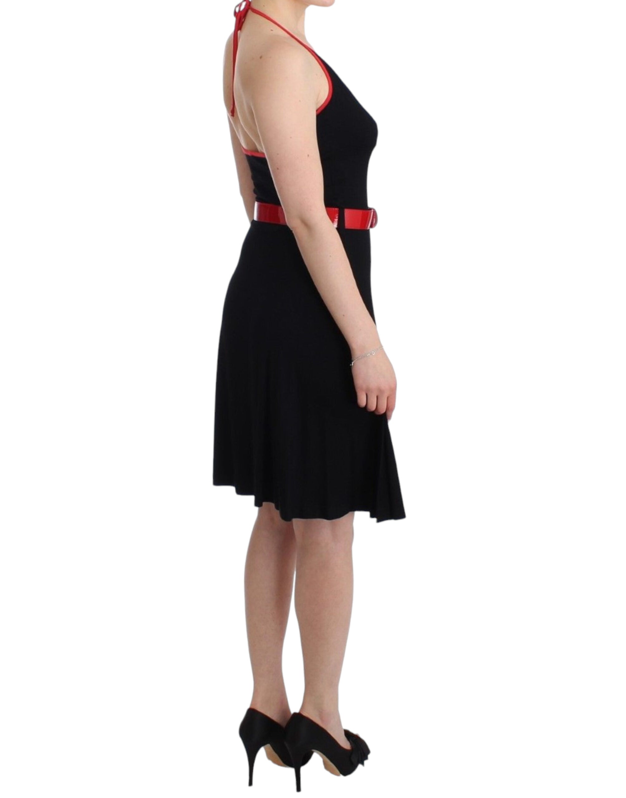 Black belted palladio dress - ventzia