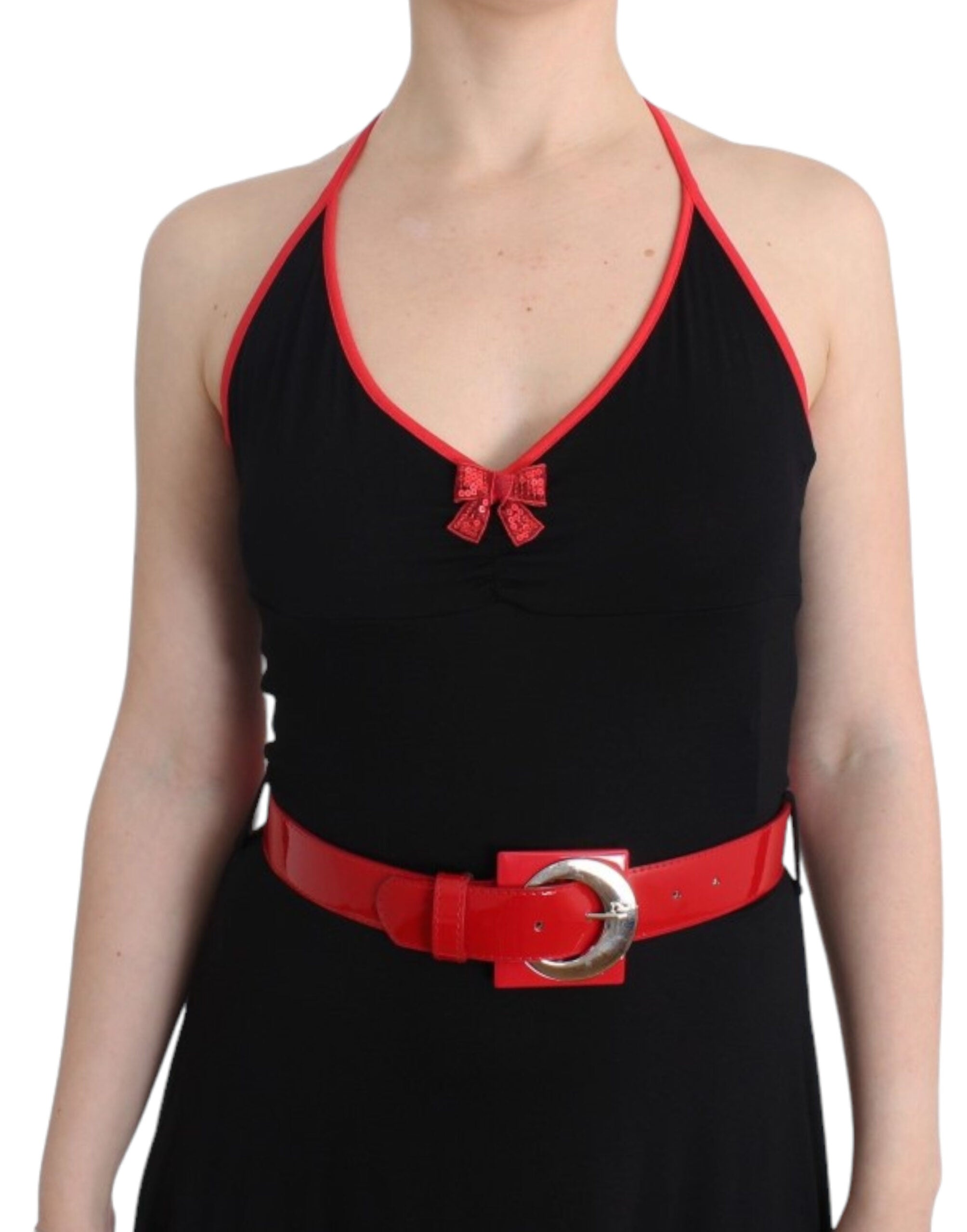 Black belted palladio dress - ventzia