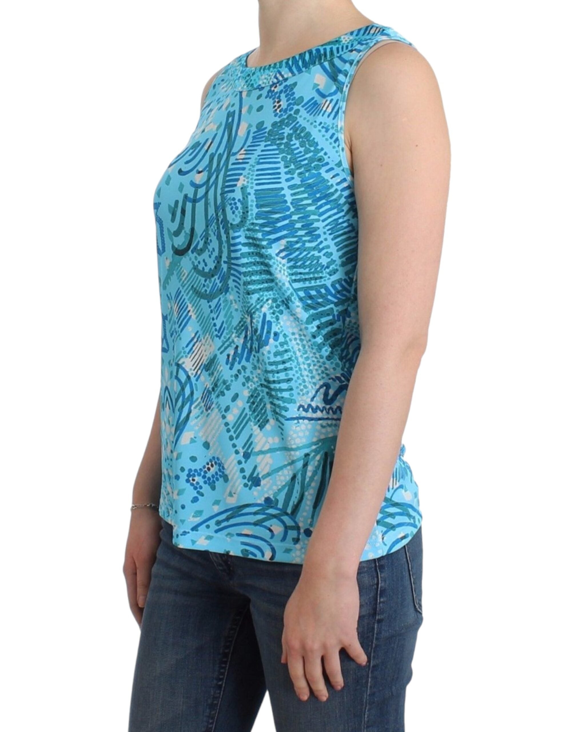 Elegant Sleeveless Silk-Detailed Top - ventzia