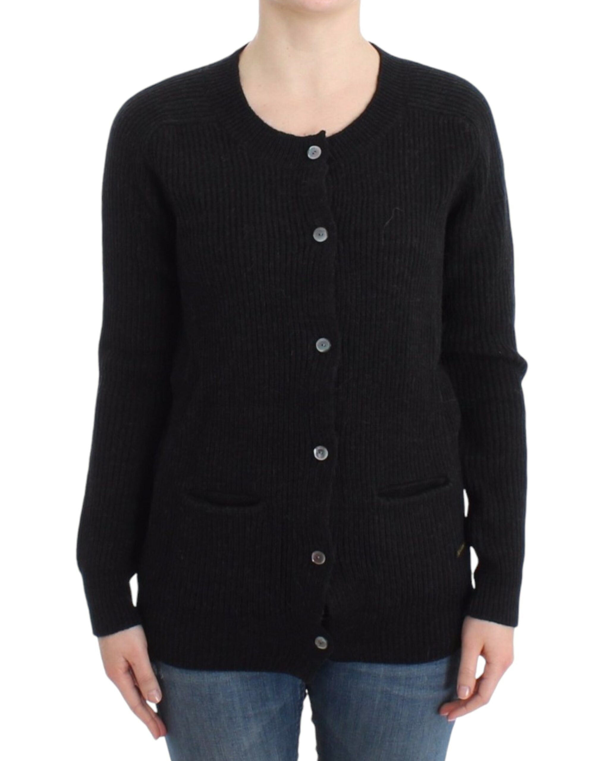 Chic Transparent Back Woolen Cardigan - ventzia