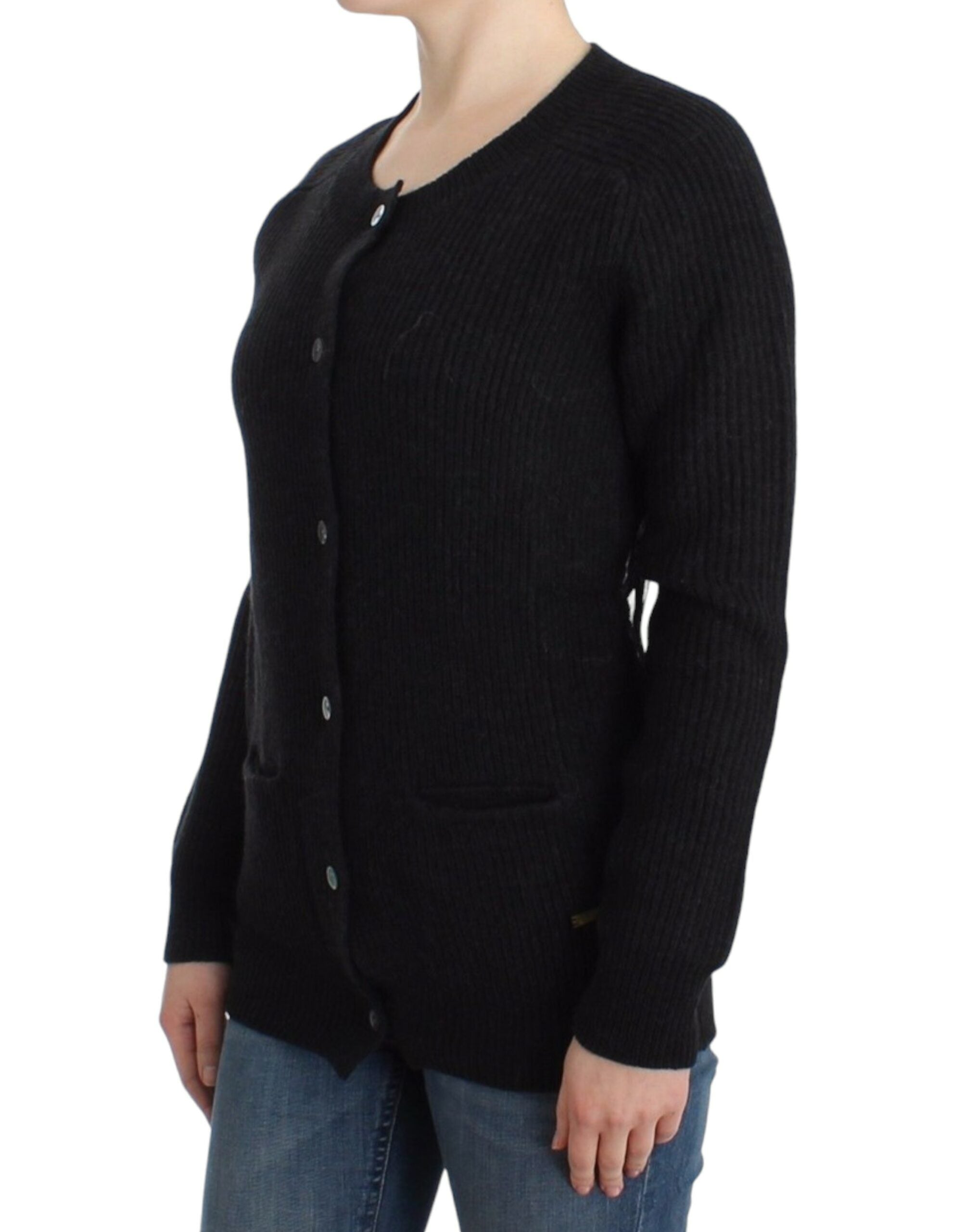Chic Transparent Back Woolen Cardigan - ventzia