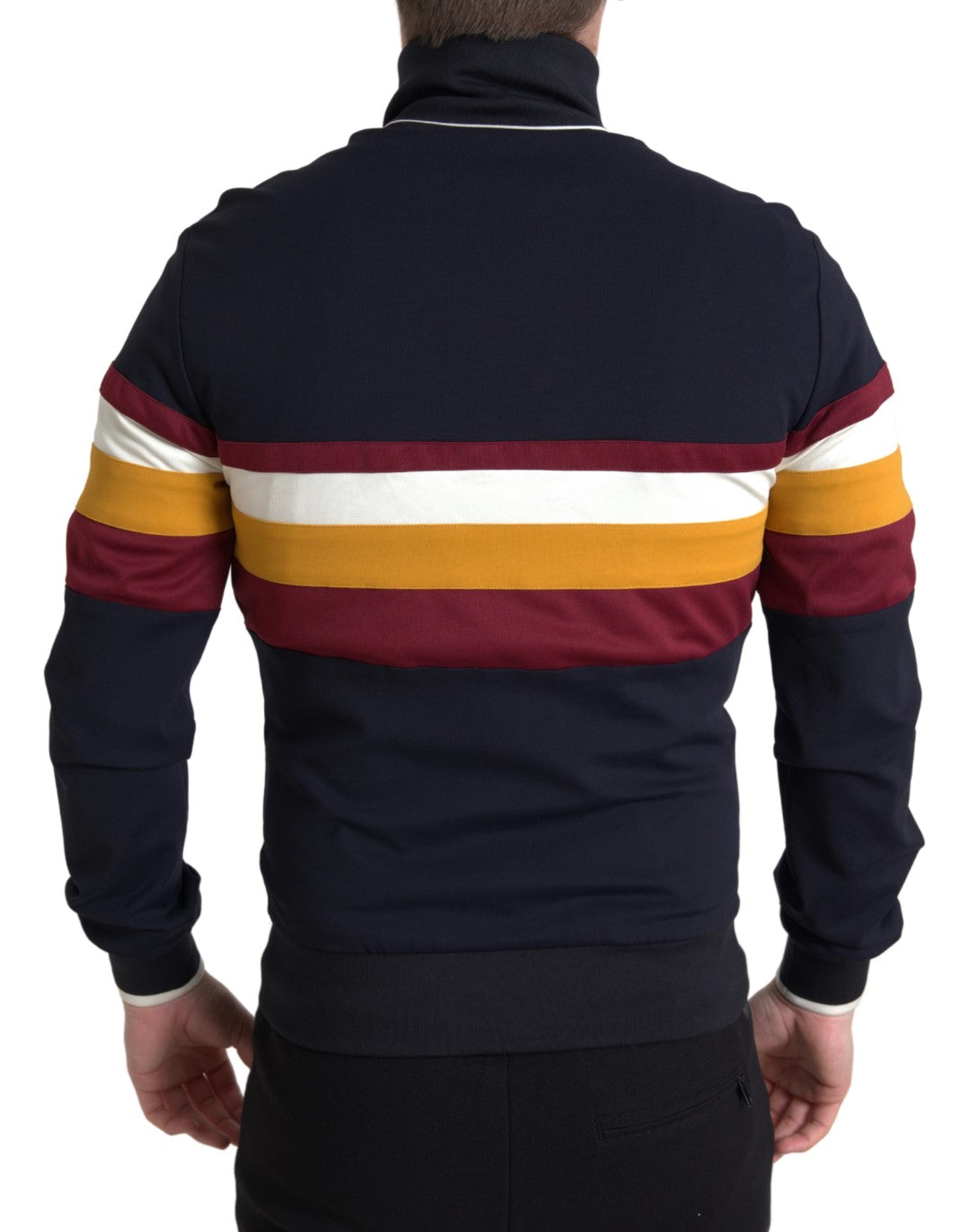 Blue Cardigan Heraldic Full Zip Sweater - ventzia