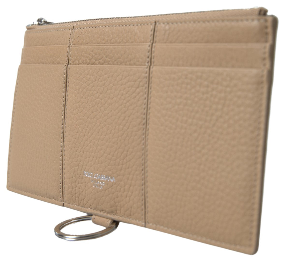 Beige Leather Shoulder Cardholder Shoulder Strap Wallet - ventzia