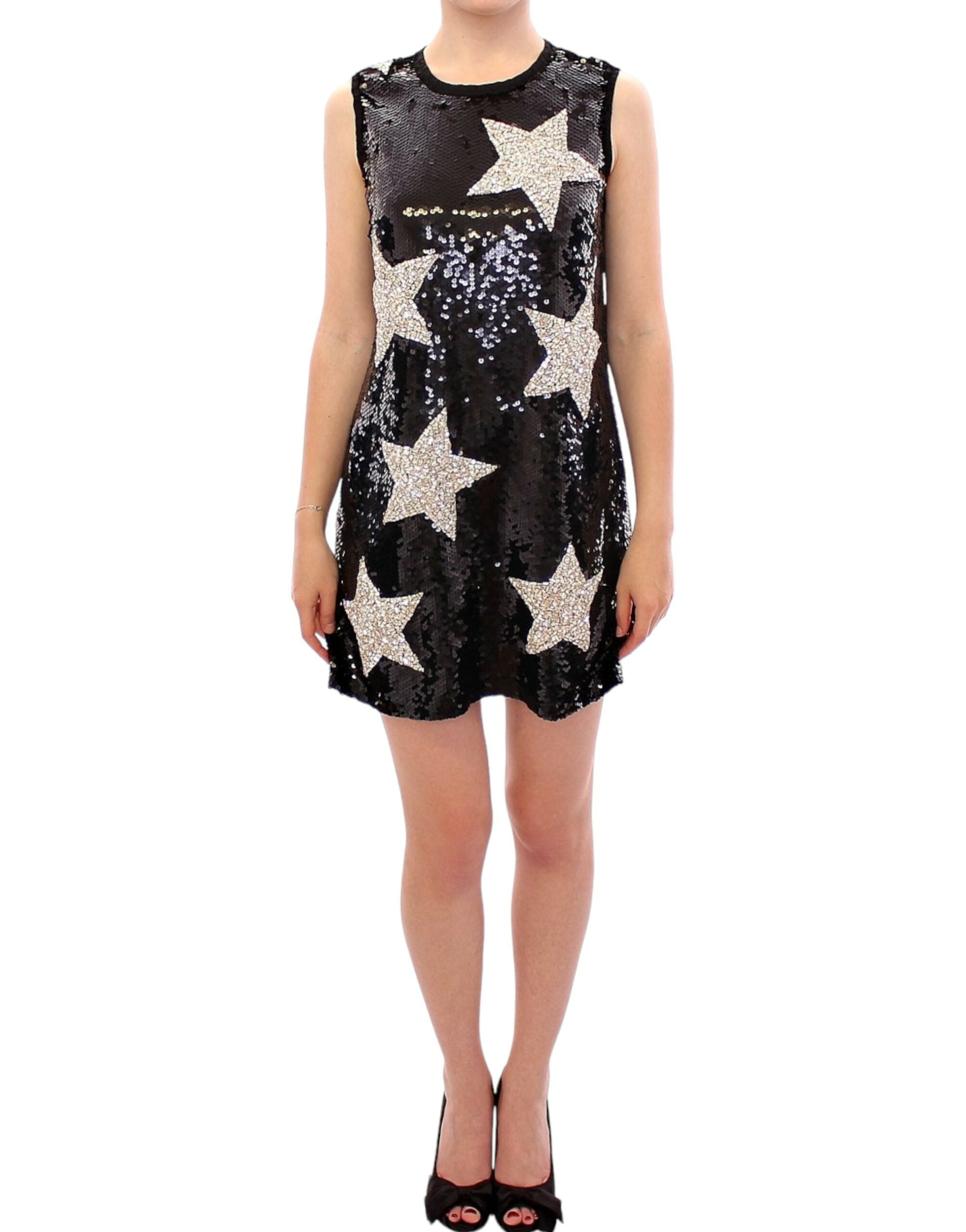 Swarovski Star-Studded Sequin Mini Dress - ventzia