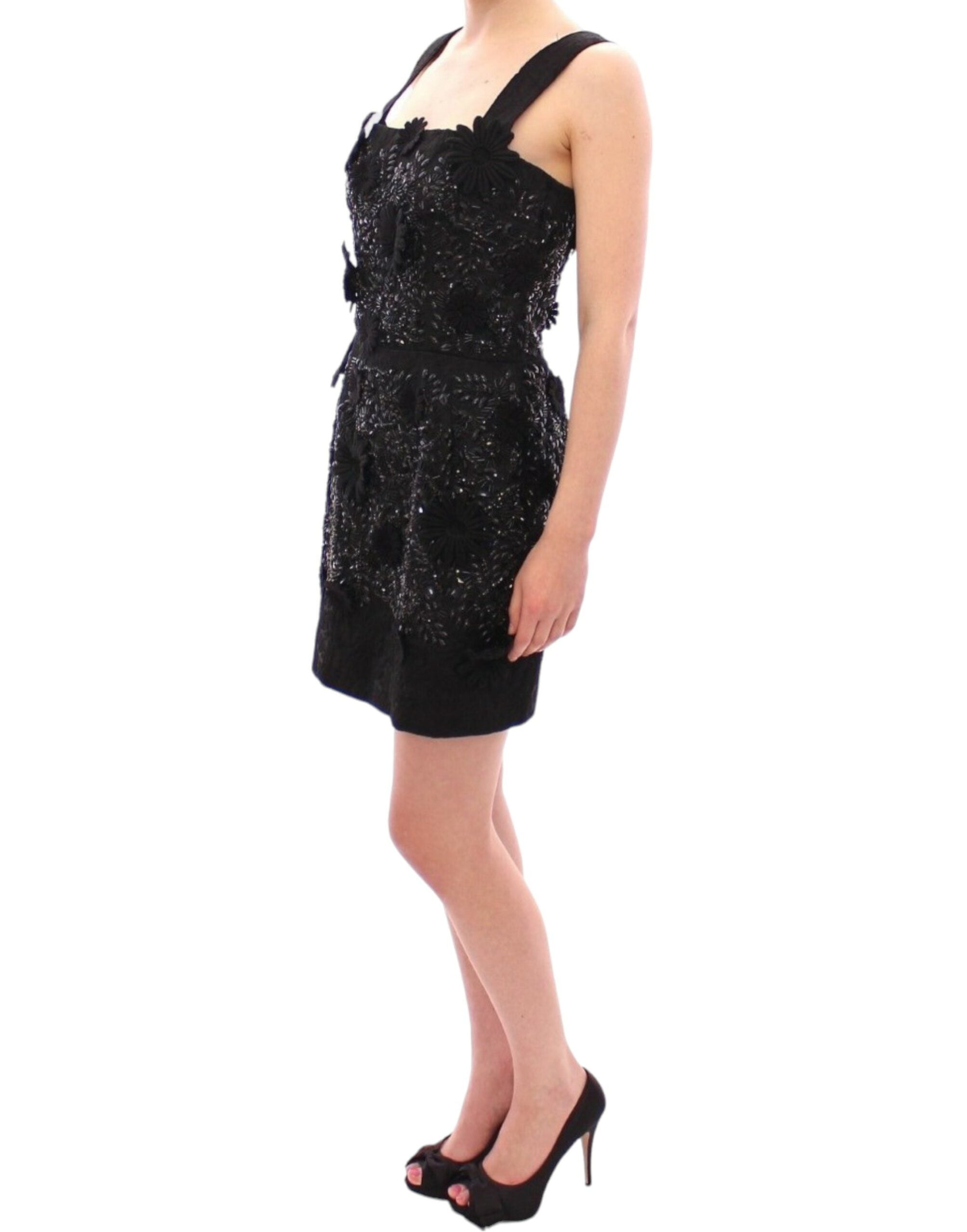 Elegant Sequined Mini Shift Dress - ventzia