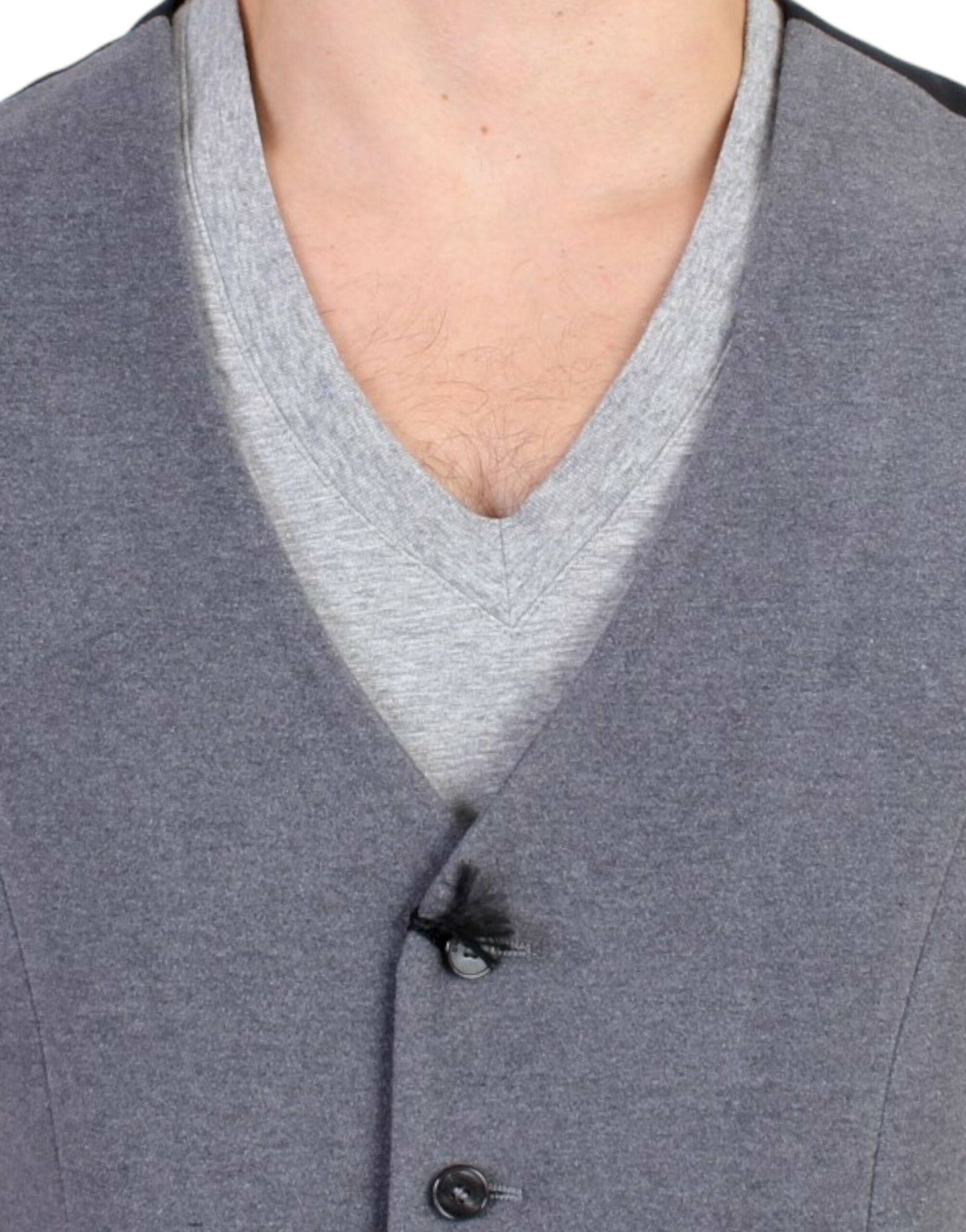 Chic Gray Casual Vest - ventzia