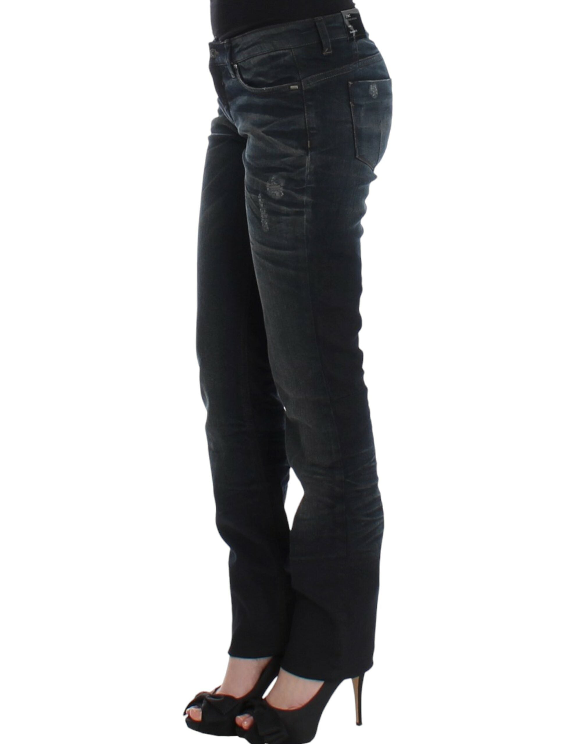 Chic Superskinny Blue Denim Jeans - ventzia