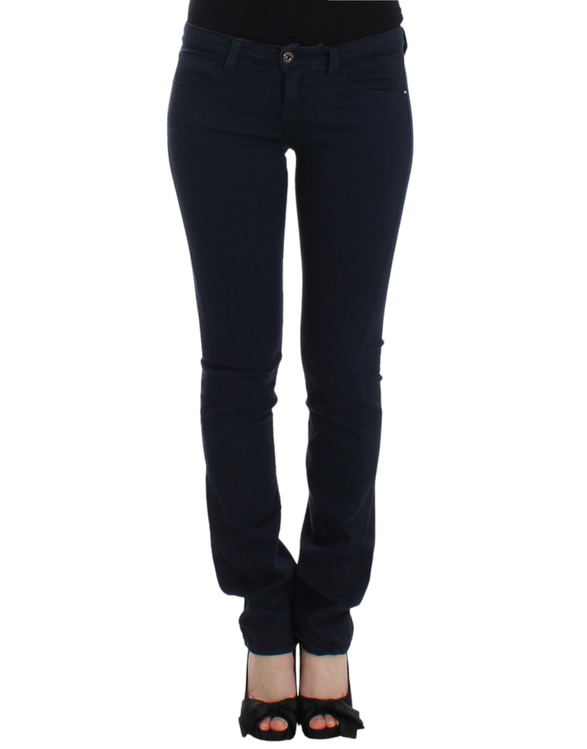 Chic Blue Straight Leg Denim Delight - ventzia