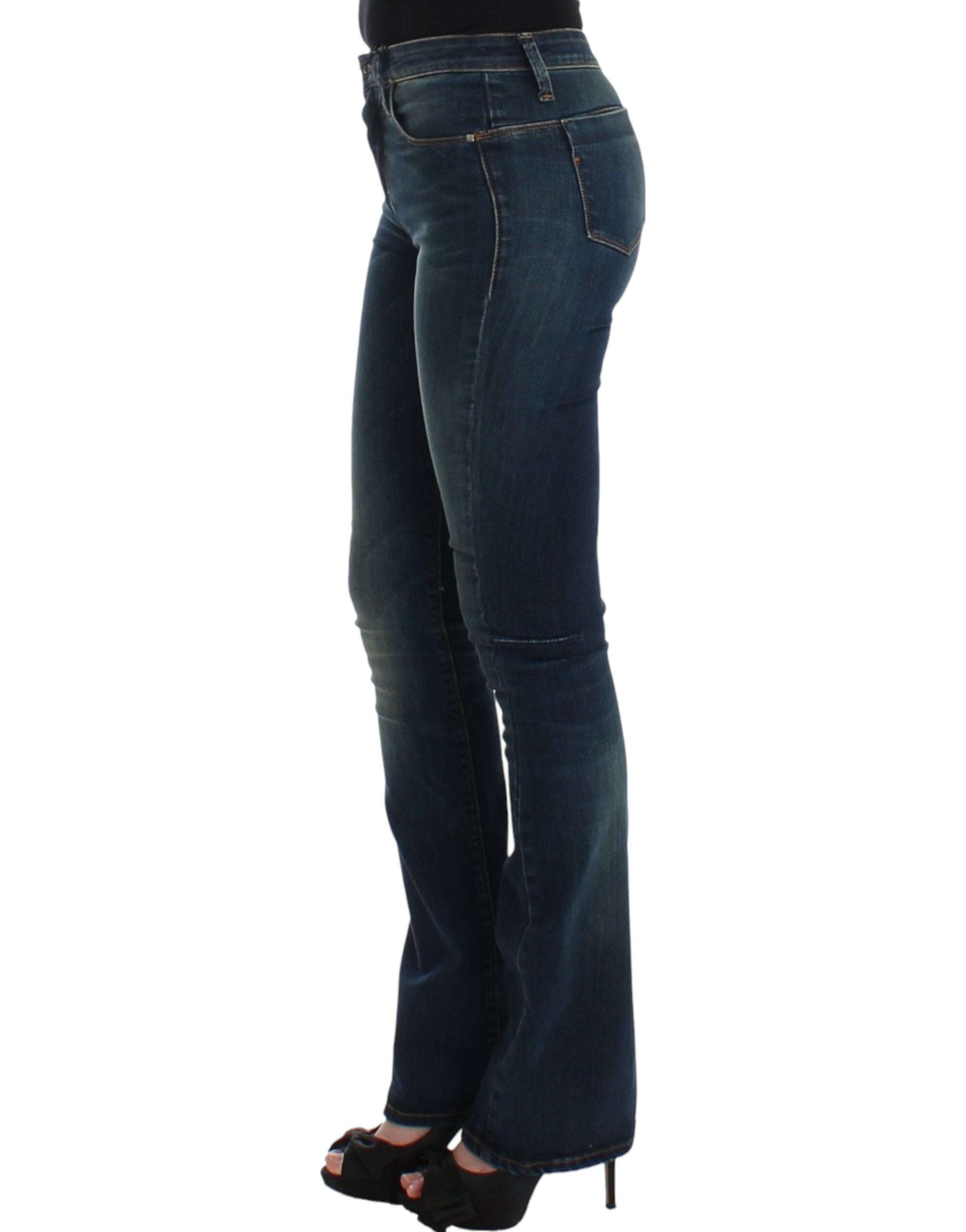 Chic Blue Straight Leg Designer Jeans - ventzia