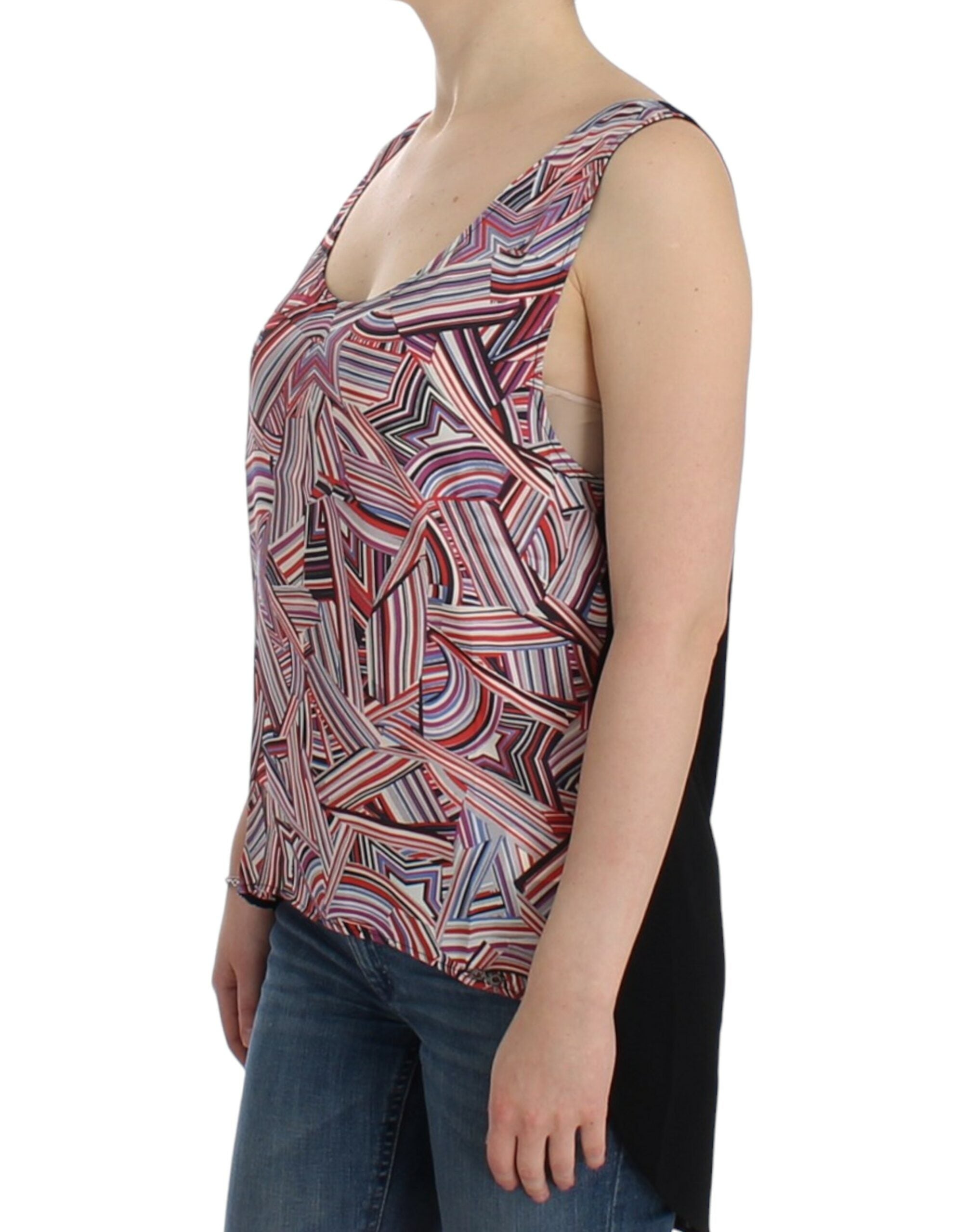 Chic Multicolor Sleeveless Top - ventzia