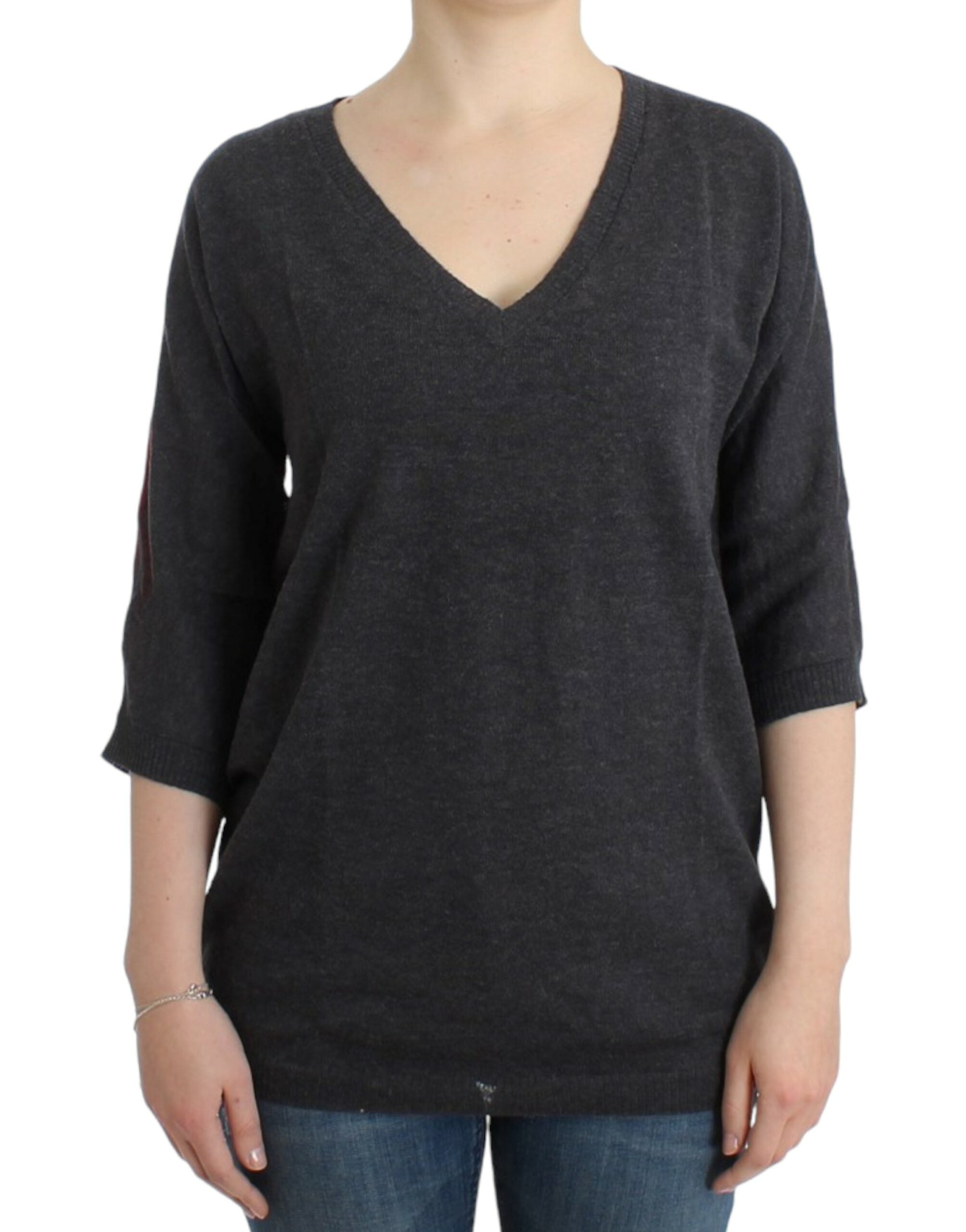 Chic V-Neck Alpaca Blend Short Sleeve Sweater - ventzia