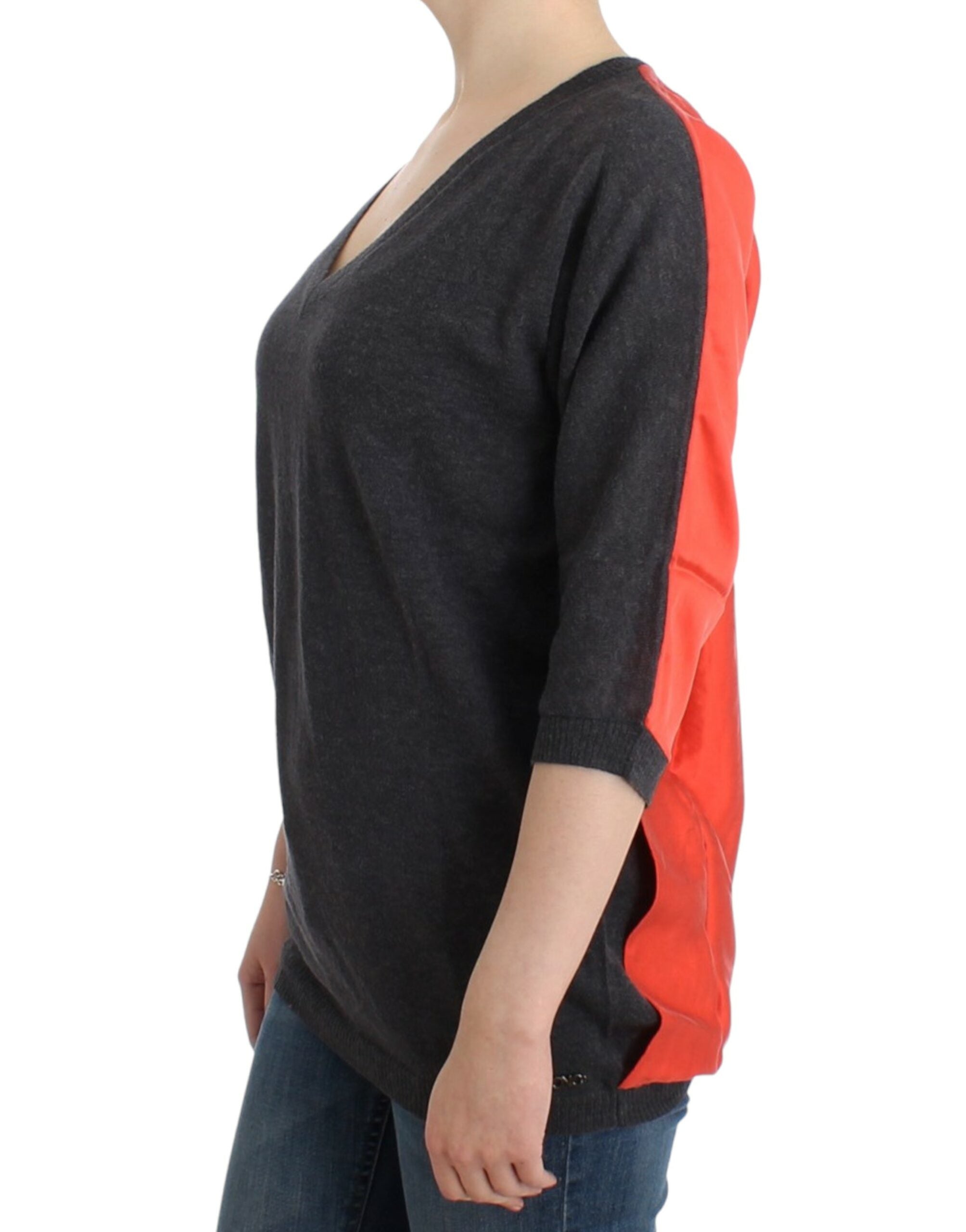 Chic V-Neck Alpaca Blend Short Sleeve Sweater - ventzia