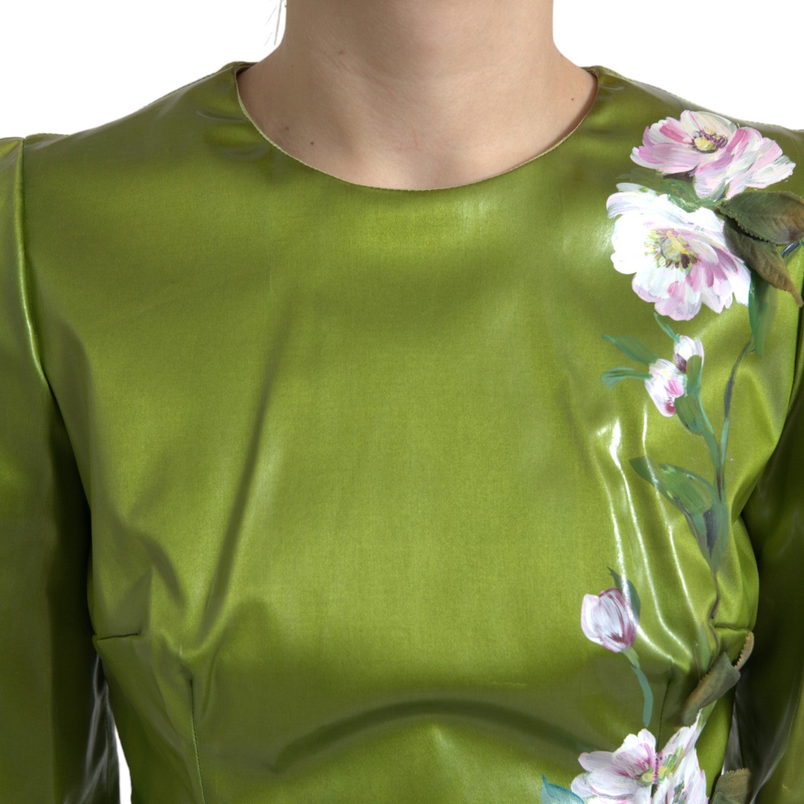 Floral Elegance Midi Sheath Dress - ventzia