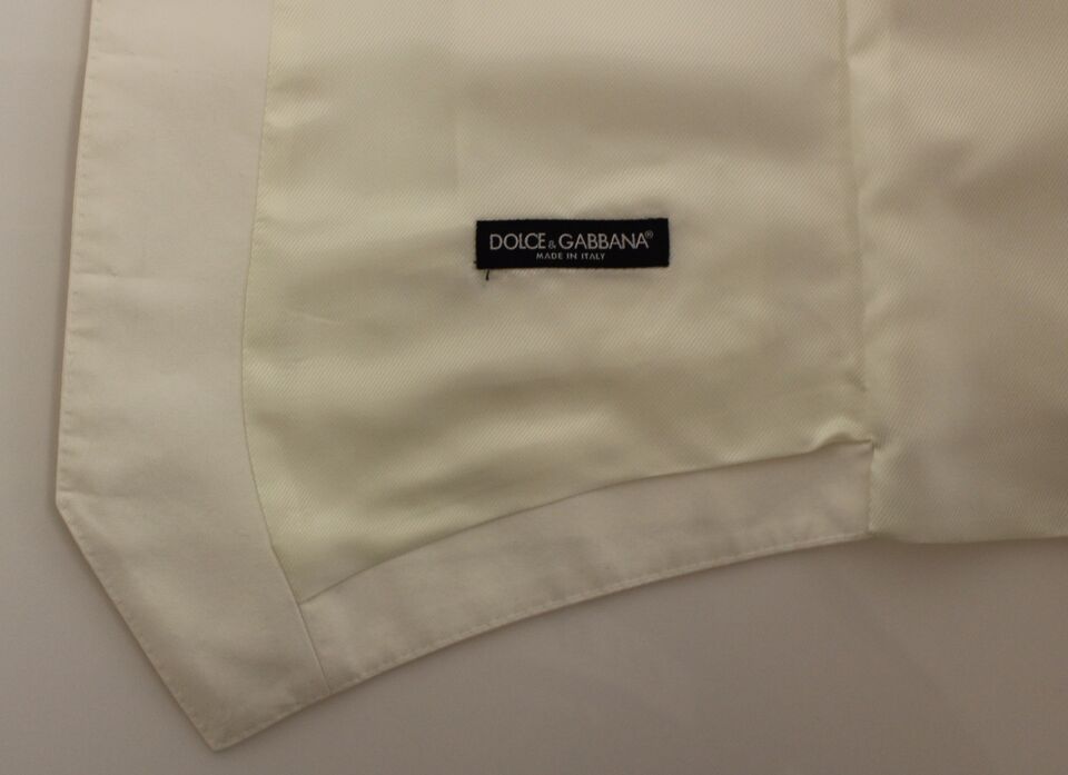 Elegant White Cotton Silk Dress Vest - ventzia
