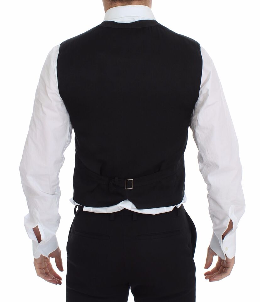 Elegant Black Dress Vest - ventzia