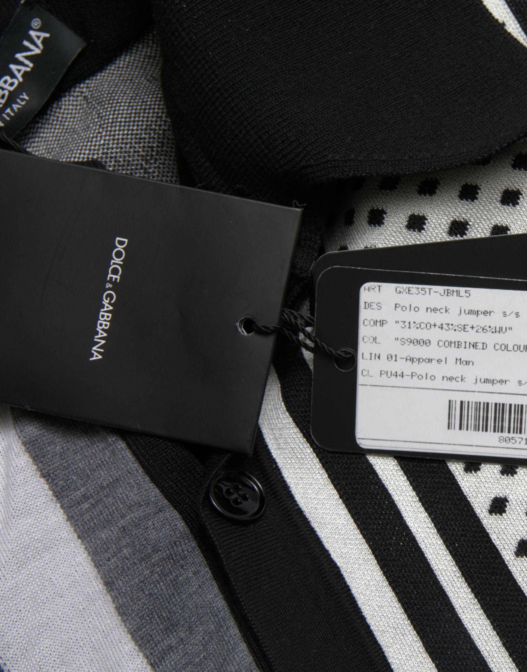 Black White Jumper Cardigan Polo Sweater - ventzia