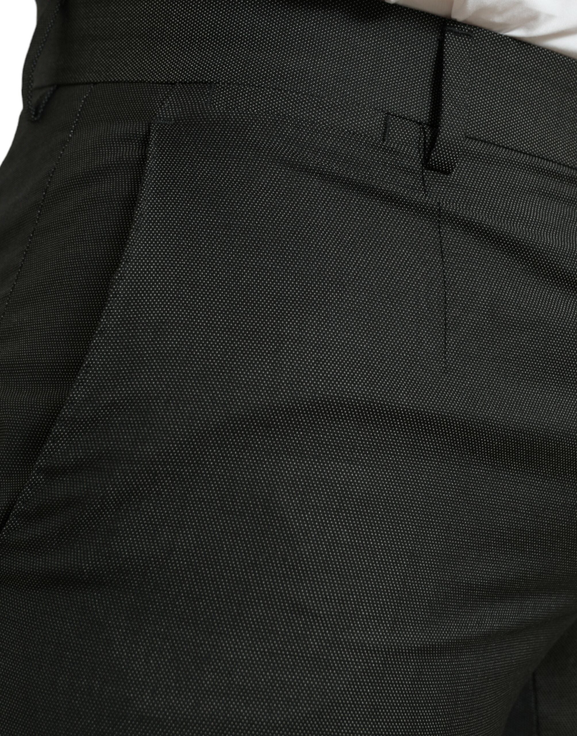 Dark Gray Stretch Slim Formal Pants - ventzia