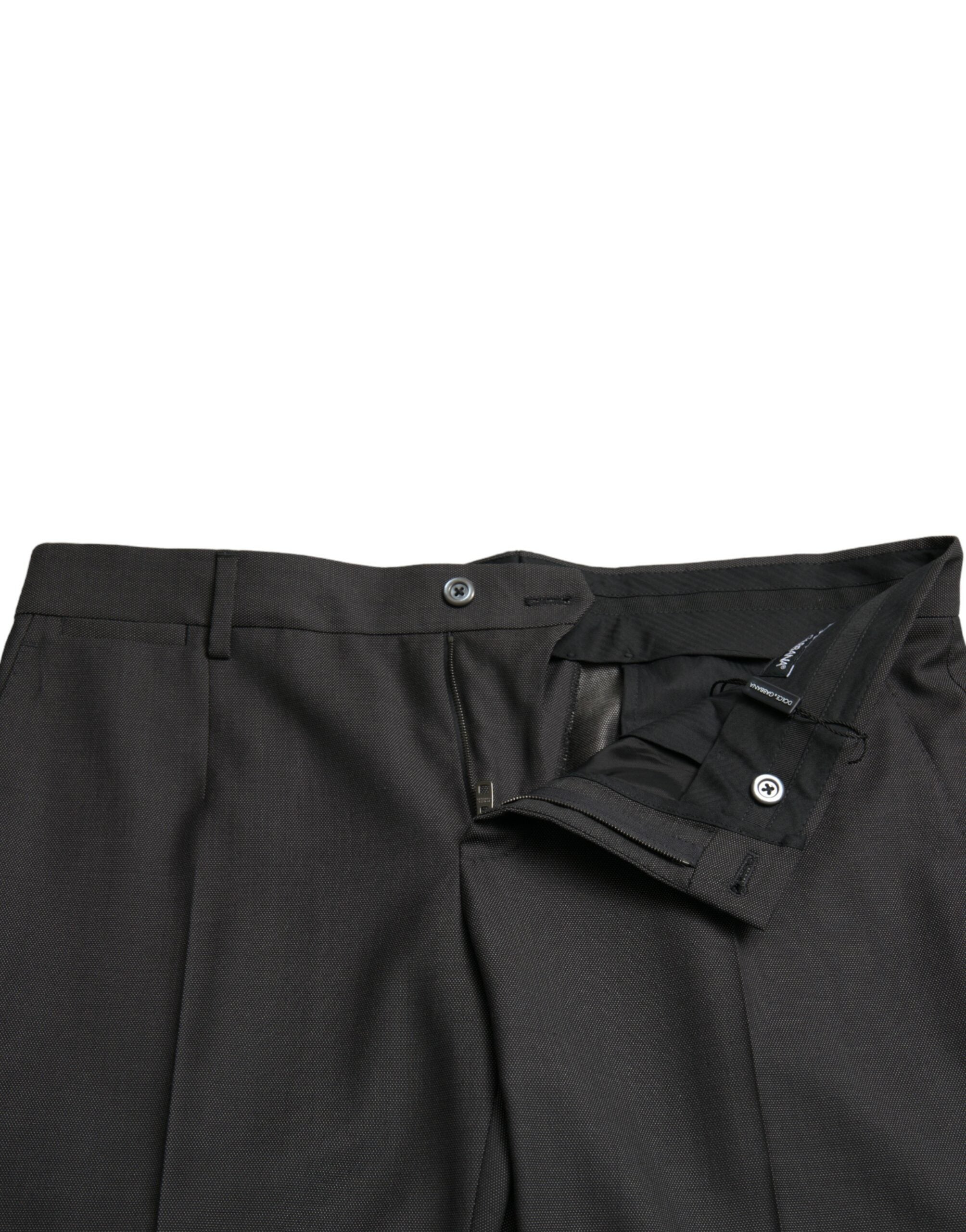 Dark Gray Stretch Slim Formal Pants - ventzia
