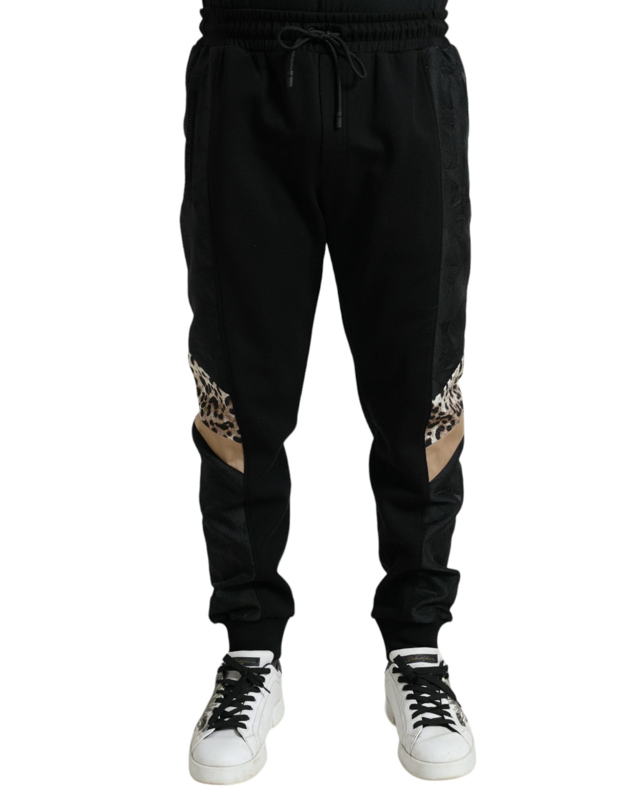 Black Cotton Slim Stretch Jogger Pants - ventzia