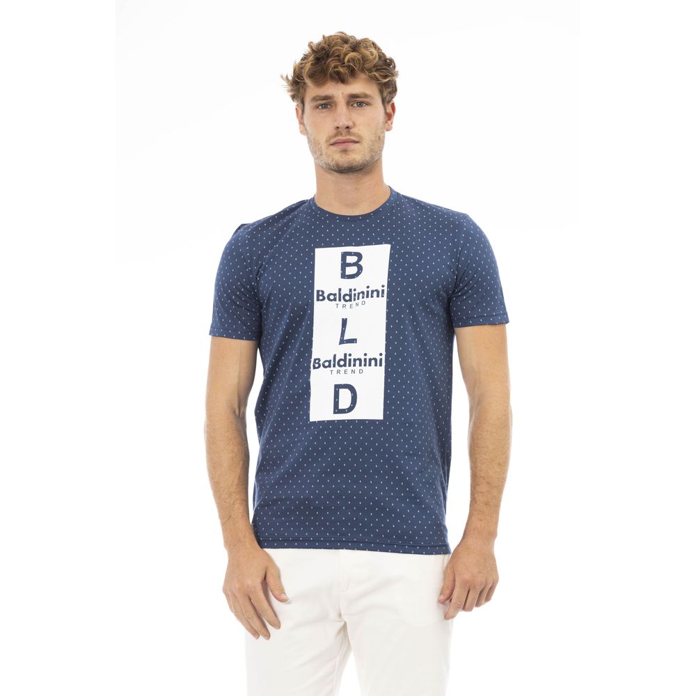 Blue Cotton Men T-Shirt - ventzia