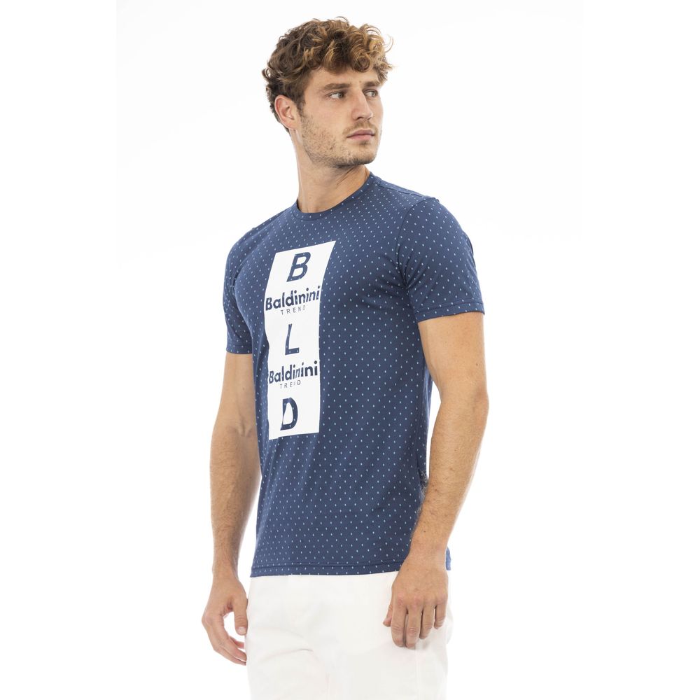 Blue Cotton Men T-Shirt - ventzia