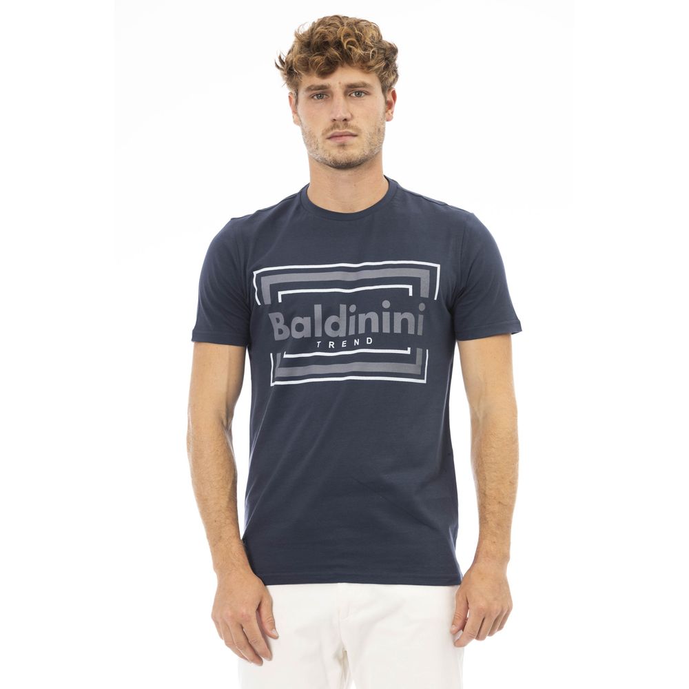 Blue Cotton Men T-Shirt - ventzia
