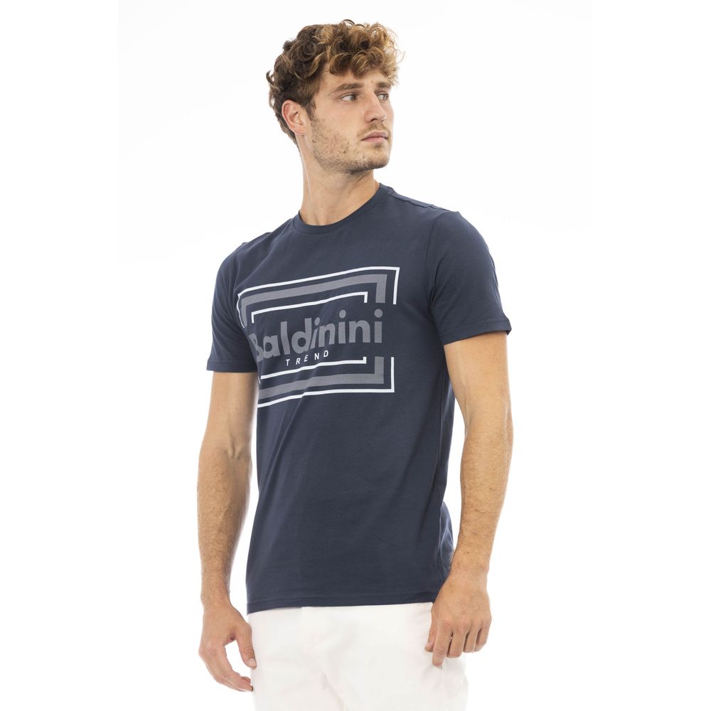 Blue Cotton Men T-Shirt - ventzia
