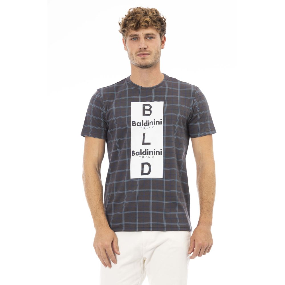 Gray Cotton Men T-Shirt - ventzia