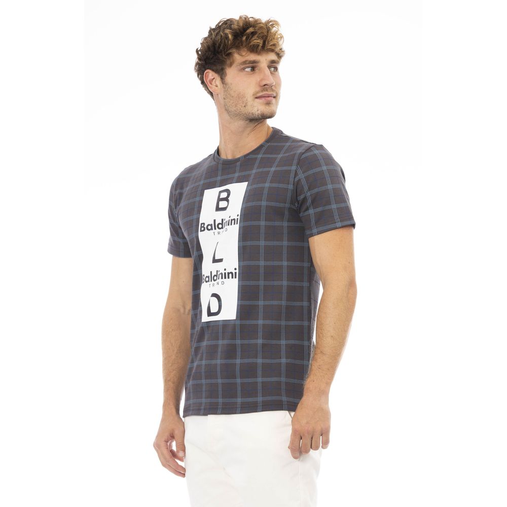 Gray Cotton Men T-Shirt - ventzia
