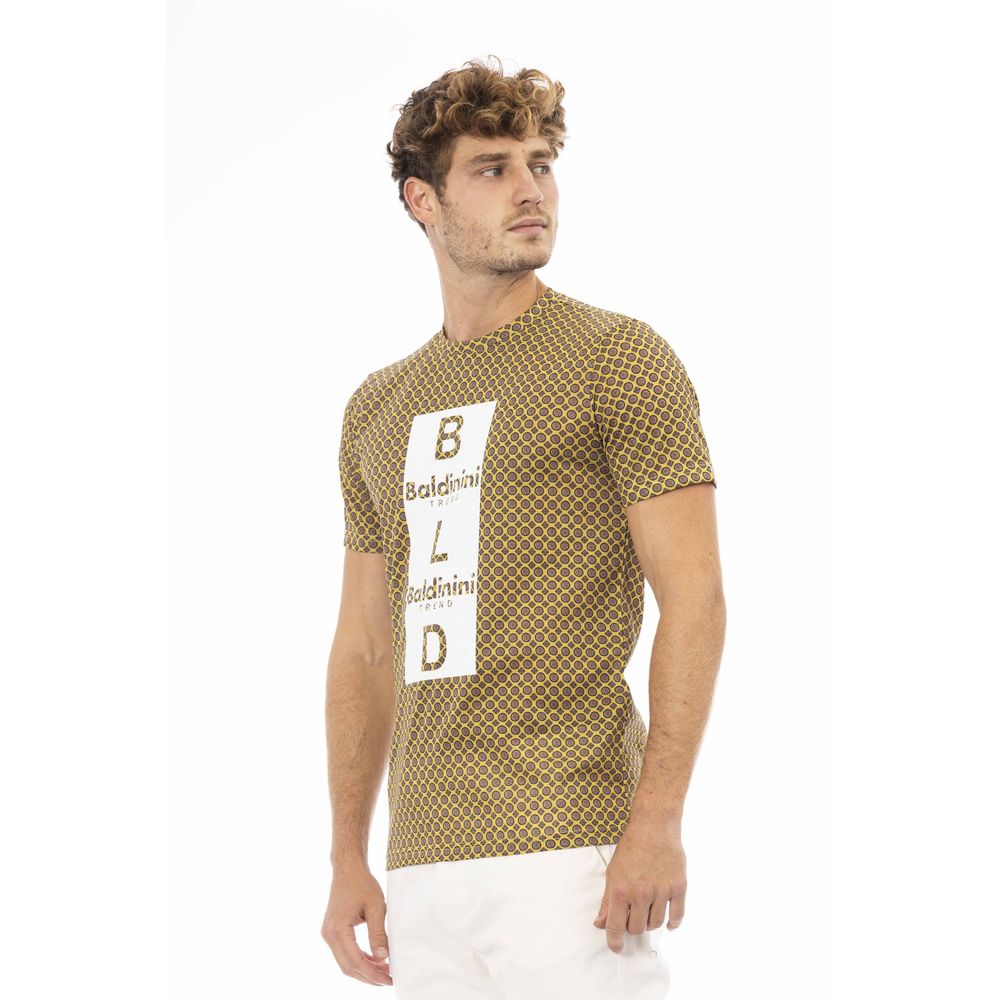 Yellow Cotton Men T-Shirt - ventzia