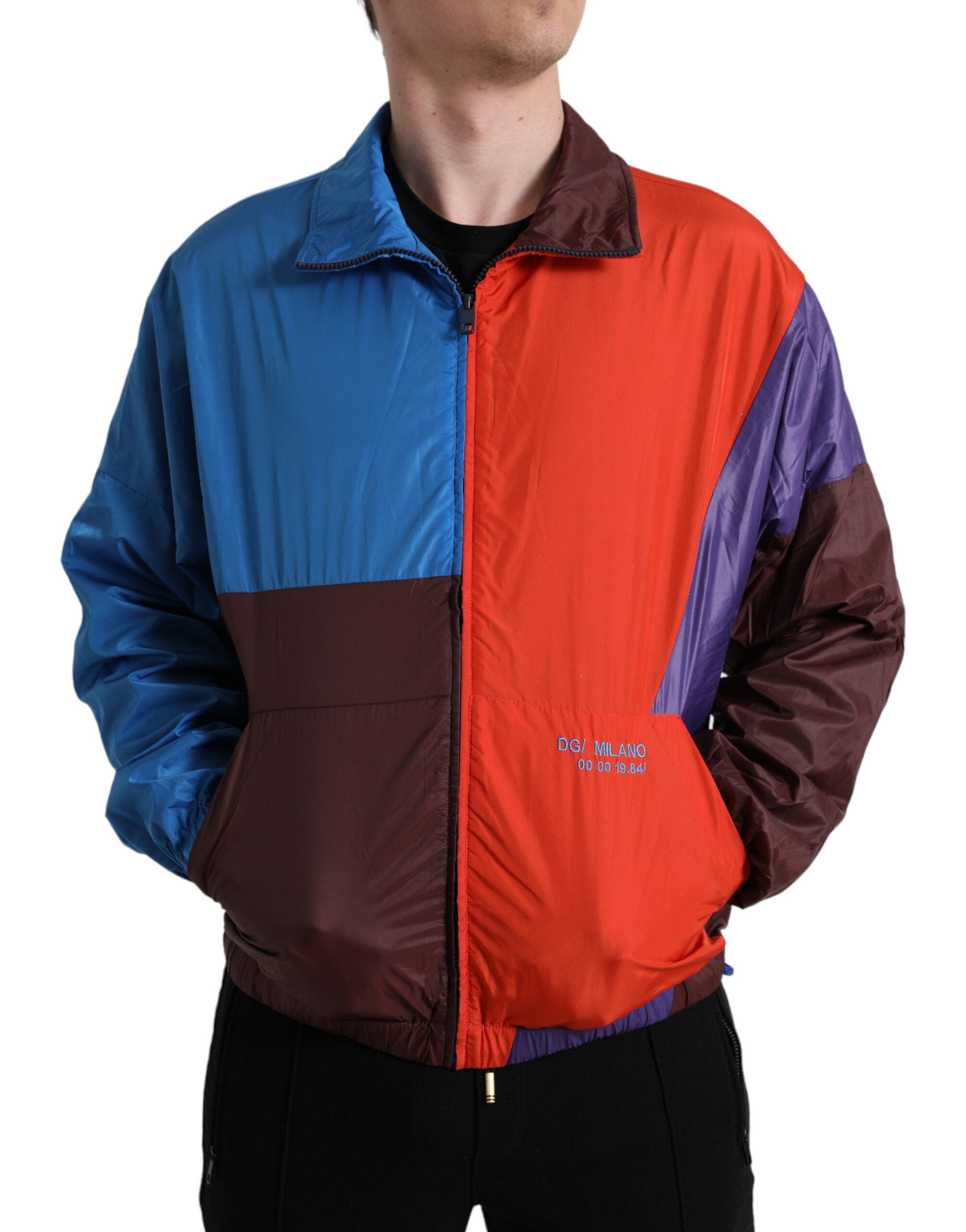 Multicolor Color Windbreaker Jacket - ventzia