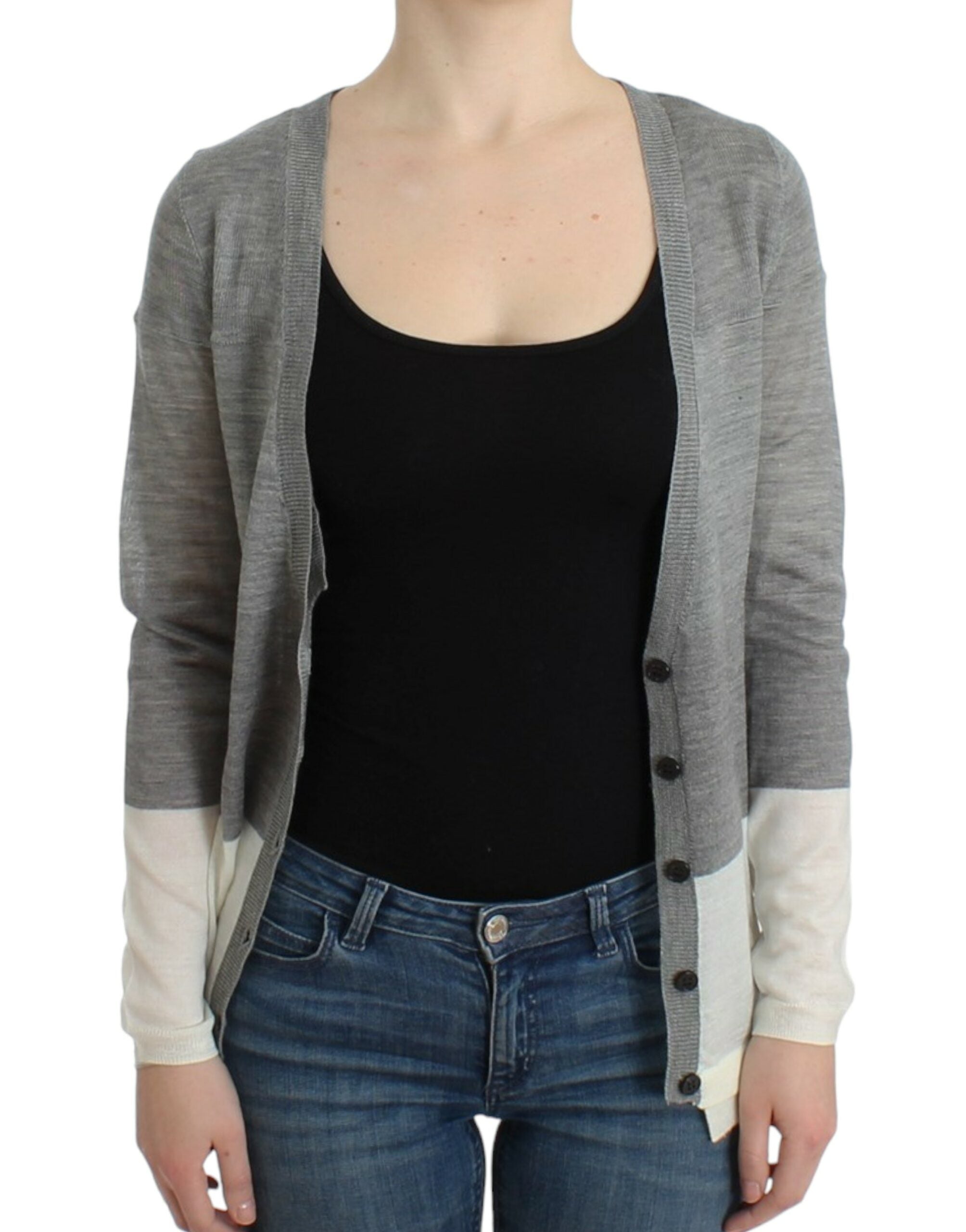 Chic Gray Lightweight Cardigan - ventzia