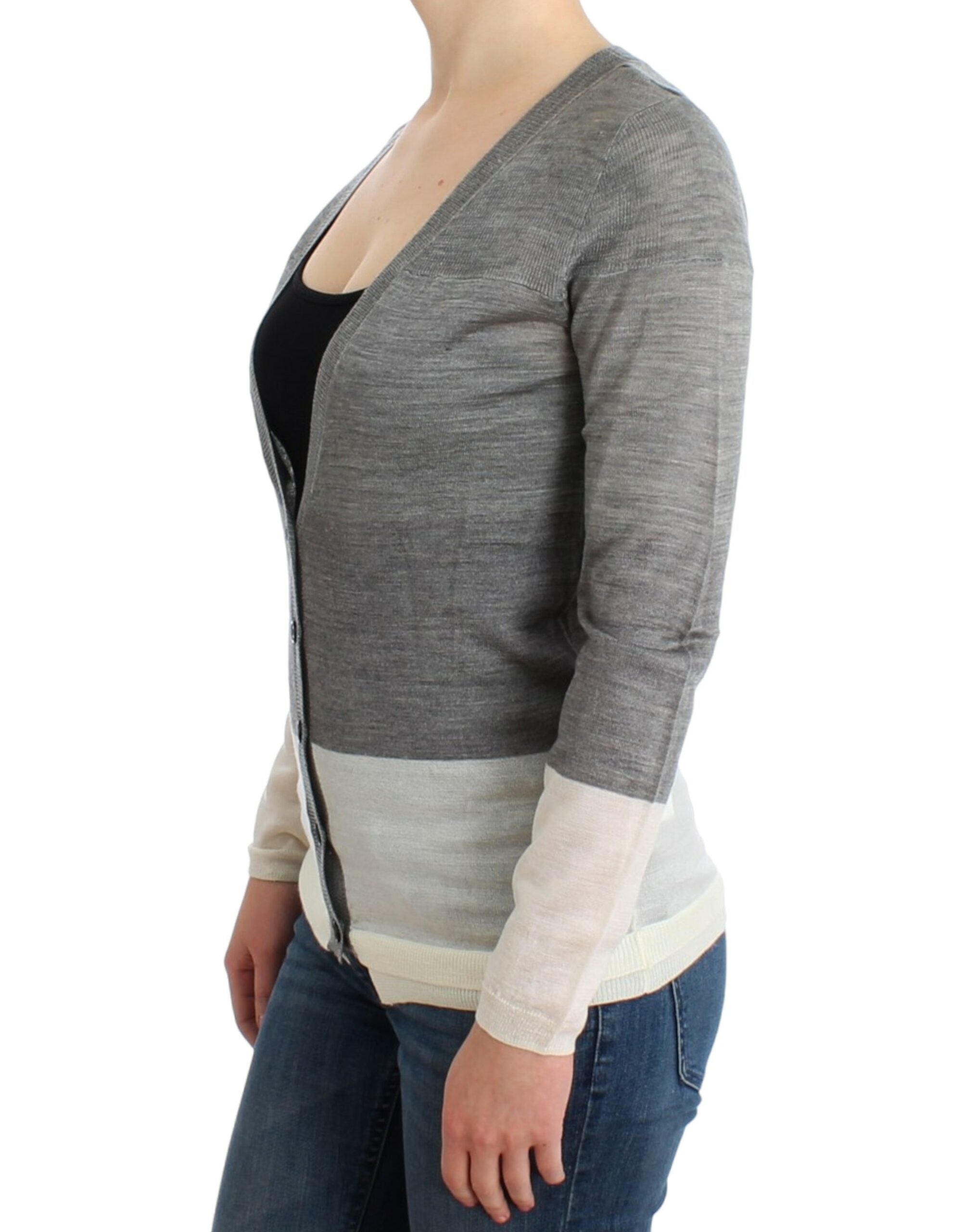 Chic Gray Lightweight Cardigan - ventzia
