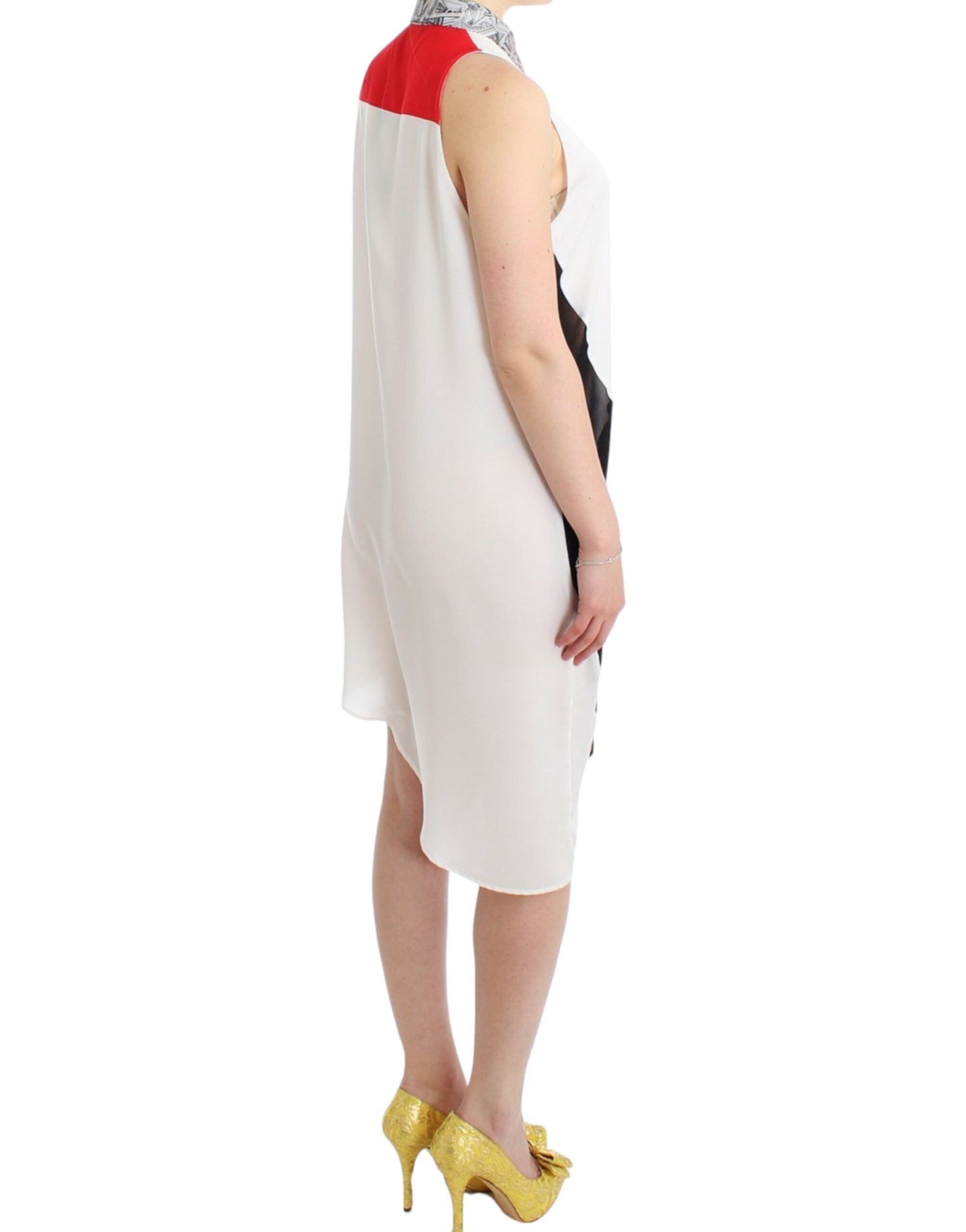 Asymmetric Hem Button-Up Shirt Dress - ventzia